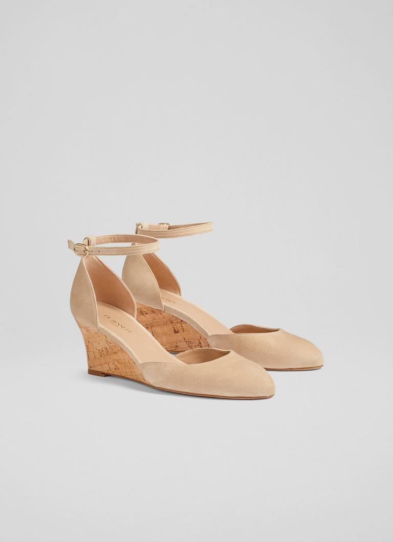 Beige 2025 cork wedges