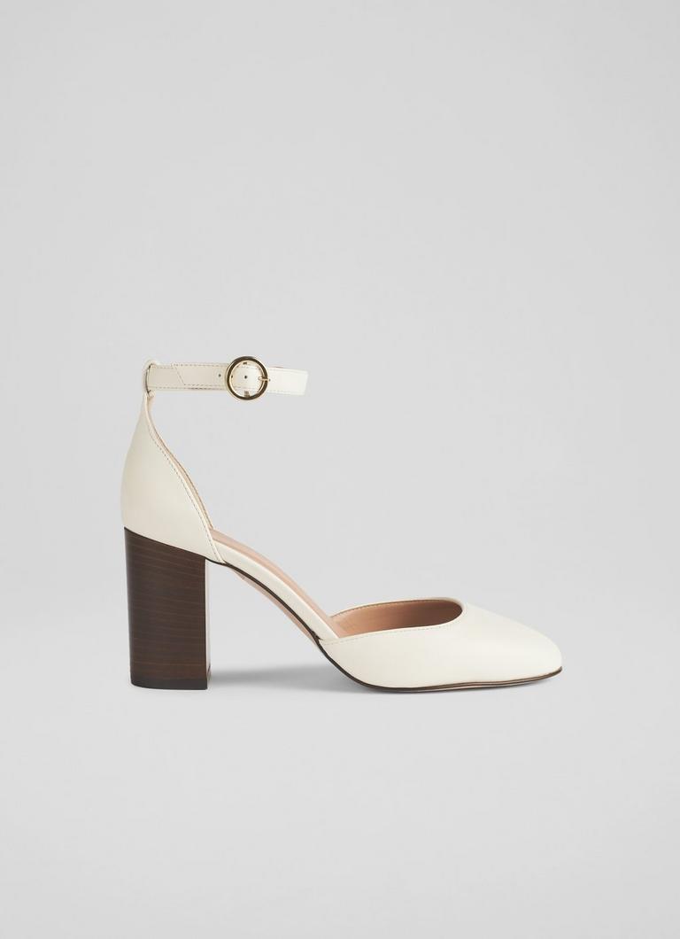 Simmi White Leather Mary Jane Heels Sale Collections L.K