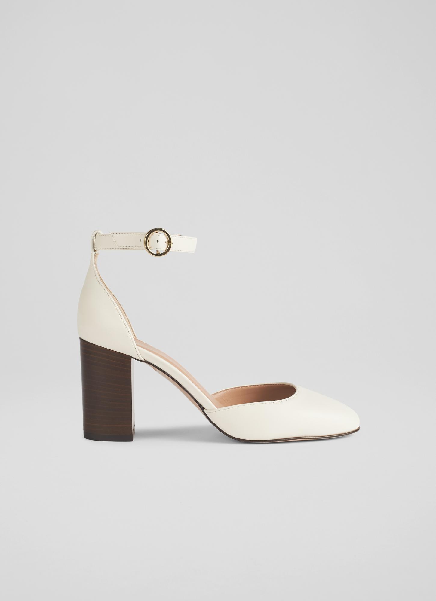 L.K.Bennett Simmi White Leather Mary Jane Heels, White
