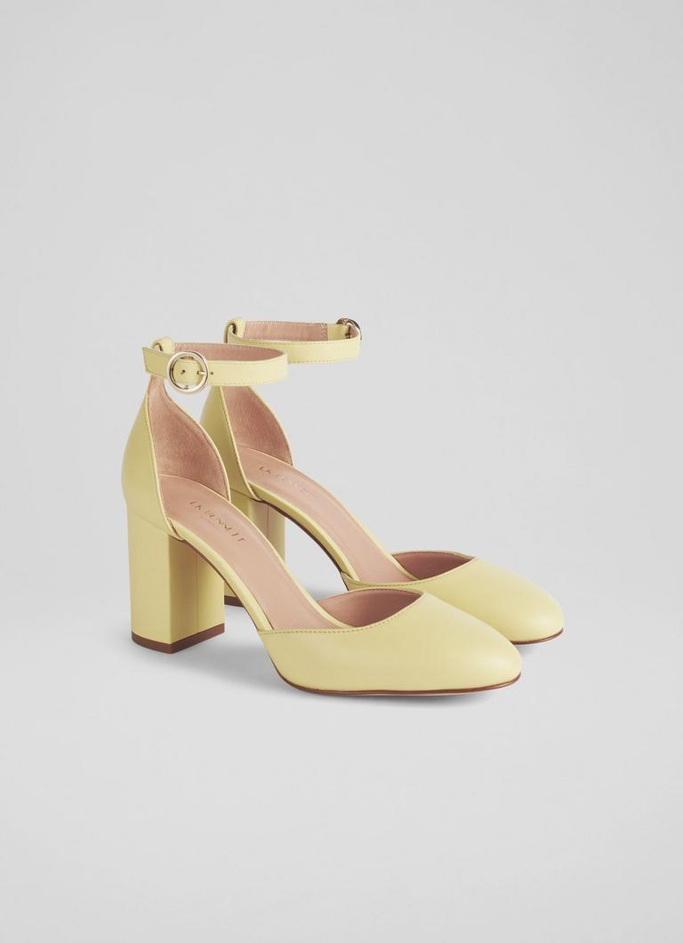 Pale yellow deals pumps