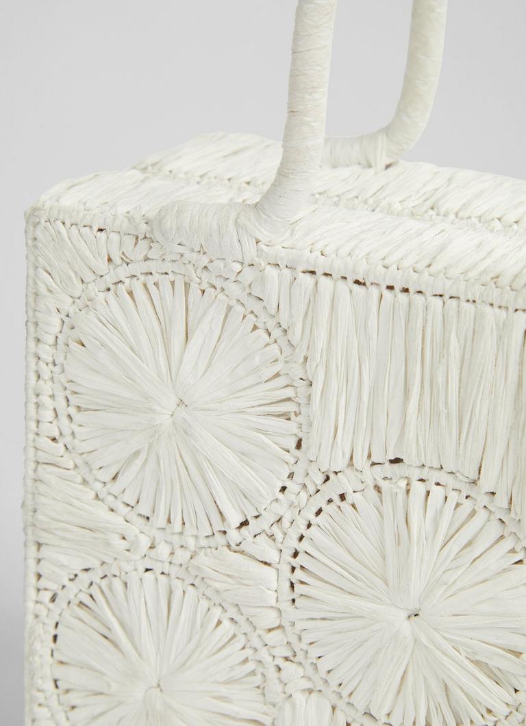 Rita White Raffia Box Bag Sale Collections L.K.Bennett London