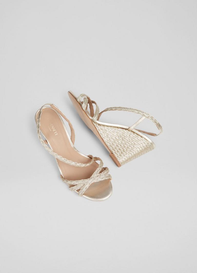 Lk bennett top gold sandals