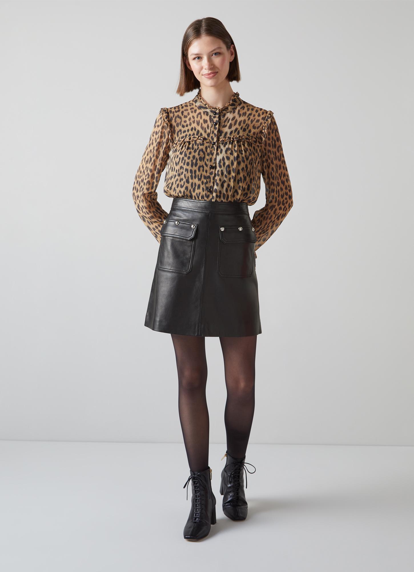00s archive japanese label leather skirt