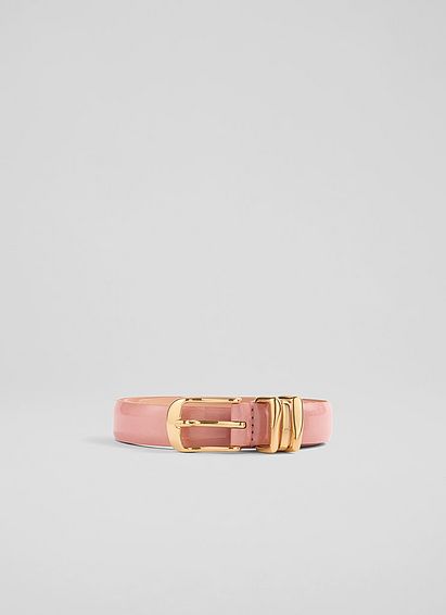 Georgette Pink Leather Belt, Pink