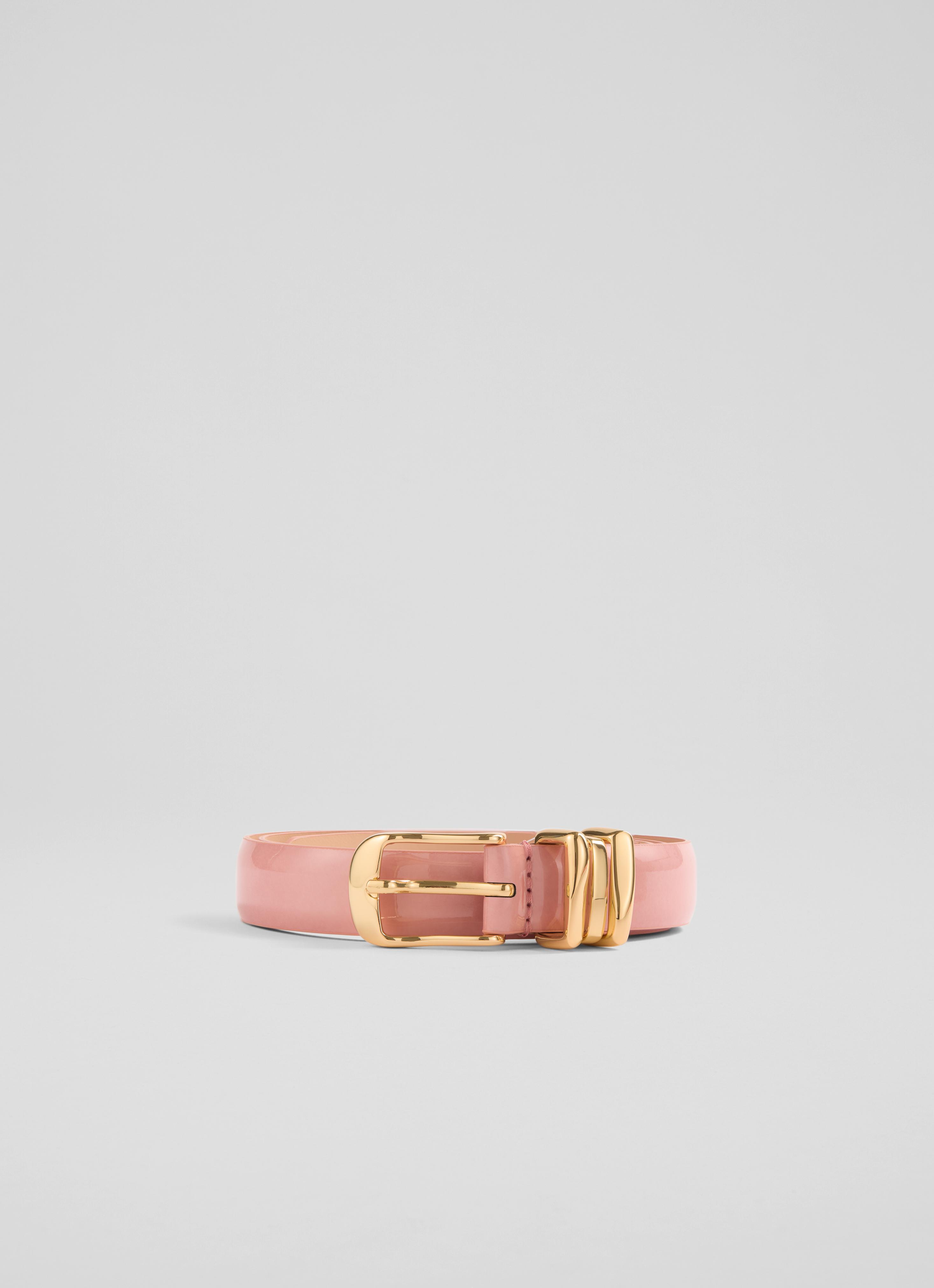 L.K.Bennett Georgette Pink Leather Belt, Pink