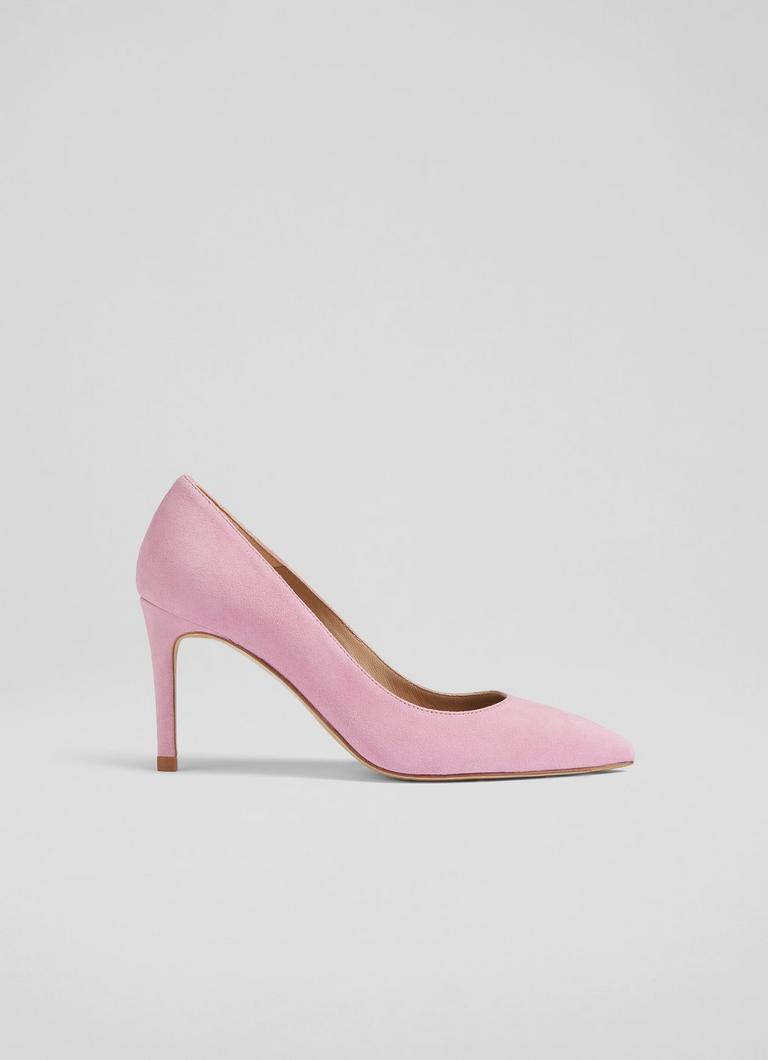 Floret Pink Suede Pointed Toe Courts Shoes Collections L.K.Bennett London