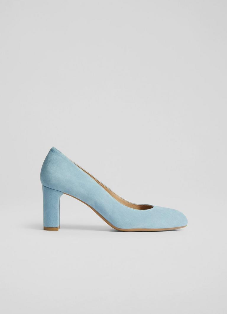 Winola Light Blue Suede Round Toe Courts Mothers Day Collections L.K.Bennett London