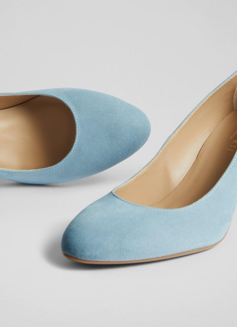Winola Light Blue Suede Round Toe Courts Mothers Day Collections L.K.Bennett London