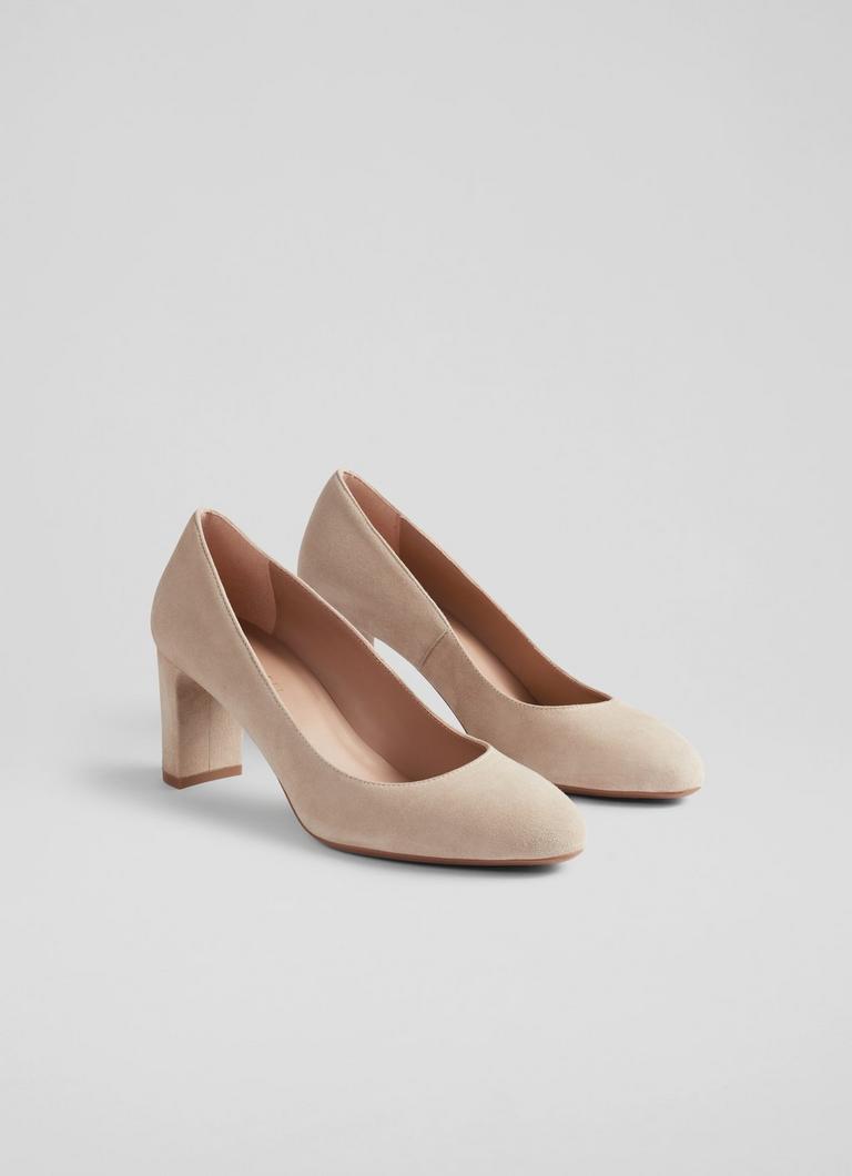 Beige suede court best sale heels