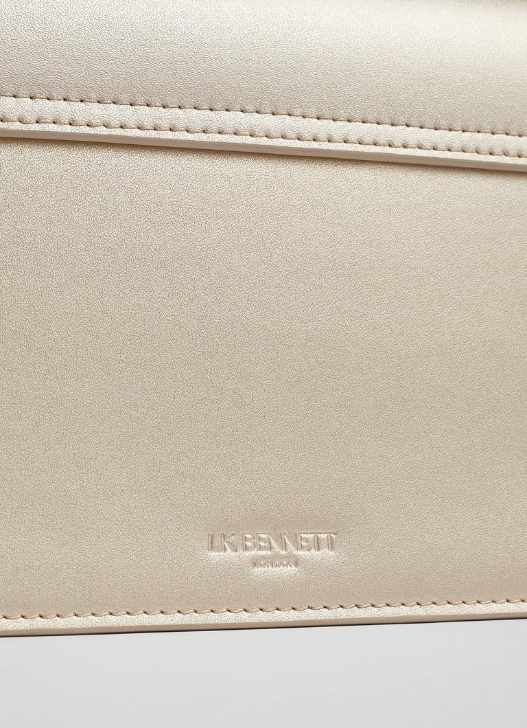 Lk bennett gold clutch bag shop