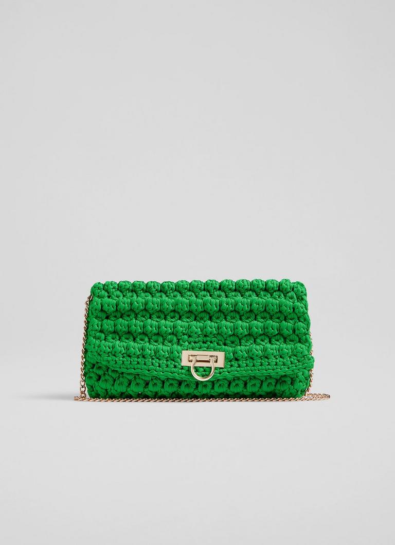 Essie Green Woven Fabric Clutch Handbags Collections L.K.Bennett London