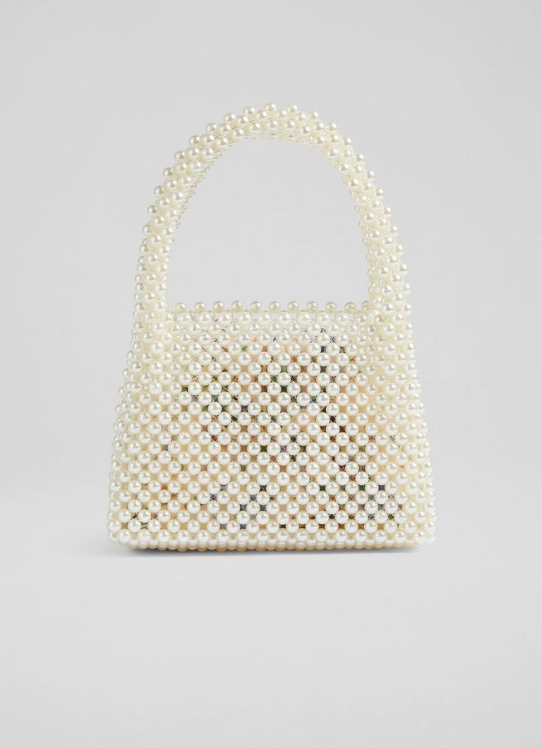 Pearl Cream Mini Tote Bag Handbags Collections L.K.Bennett London