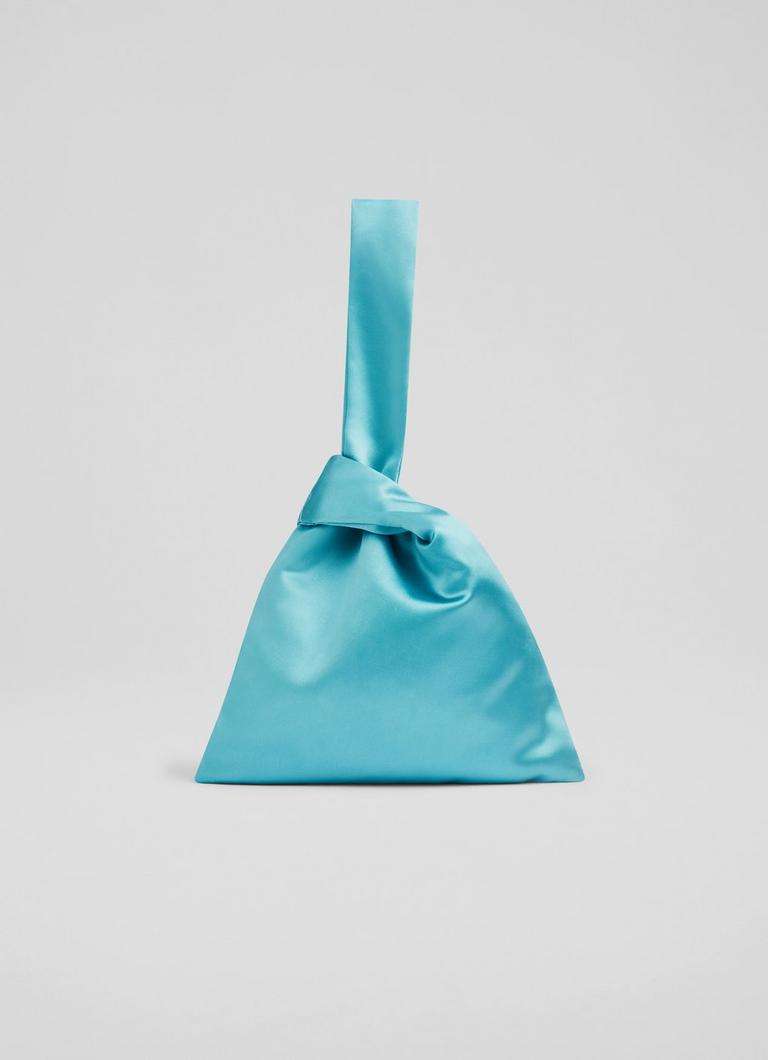 LKBennett テイラーブルーサテンハンドバッグ Taylor Blue Satin Handbag | The Archive Sale | L.K.Bennett