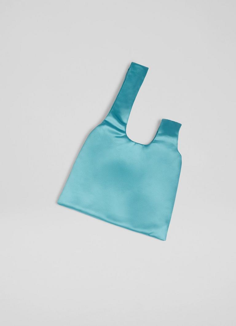 LKBennett テイラーブルーサテンハンドバッグ Taylor Blue Satin Handbag | The Archive Sale | L.K.Bennett