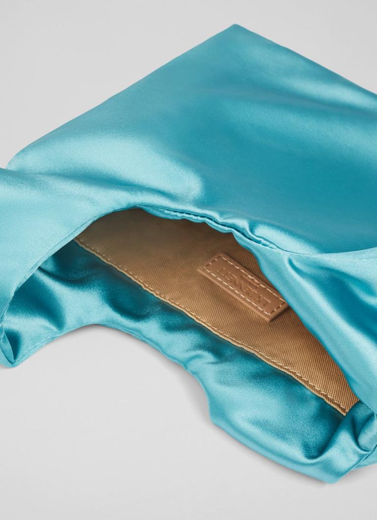 LKBennett テイラーブルーサテンハンドバッグ Taylor Blue Satin Handbag | The Archive Sale | L.K.Bennett