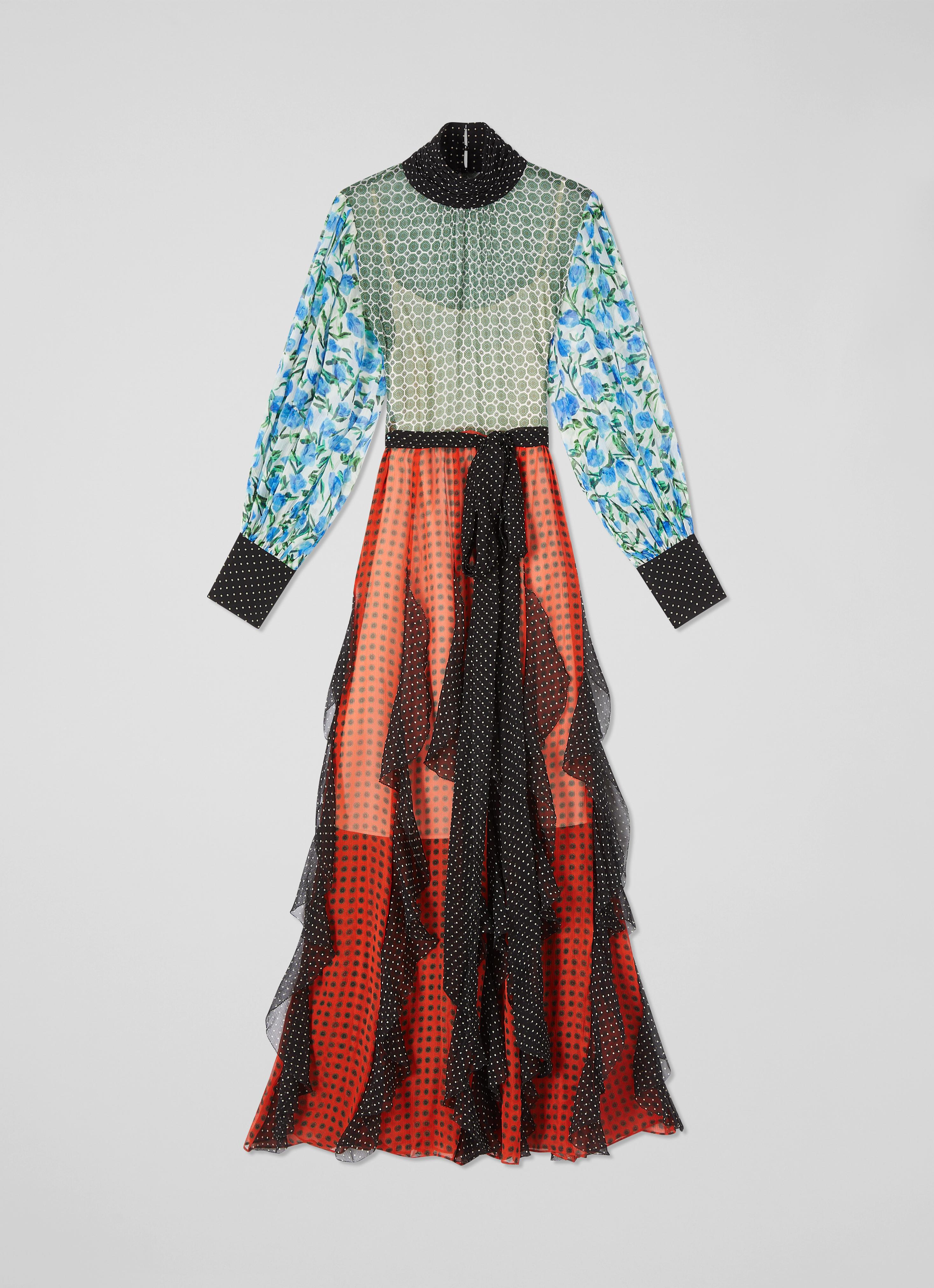 Alaina Mixed Print Georgette Maxi Dress | Dresses | Clothing | Sale |  Collections | L.K.Bennett, London