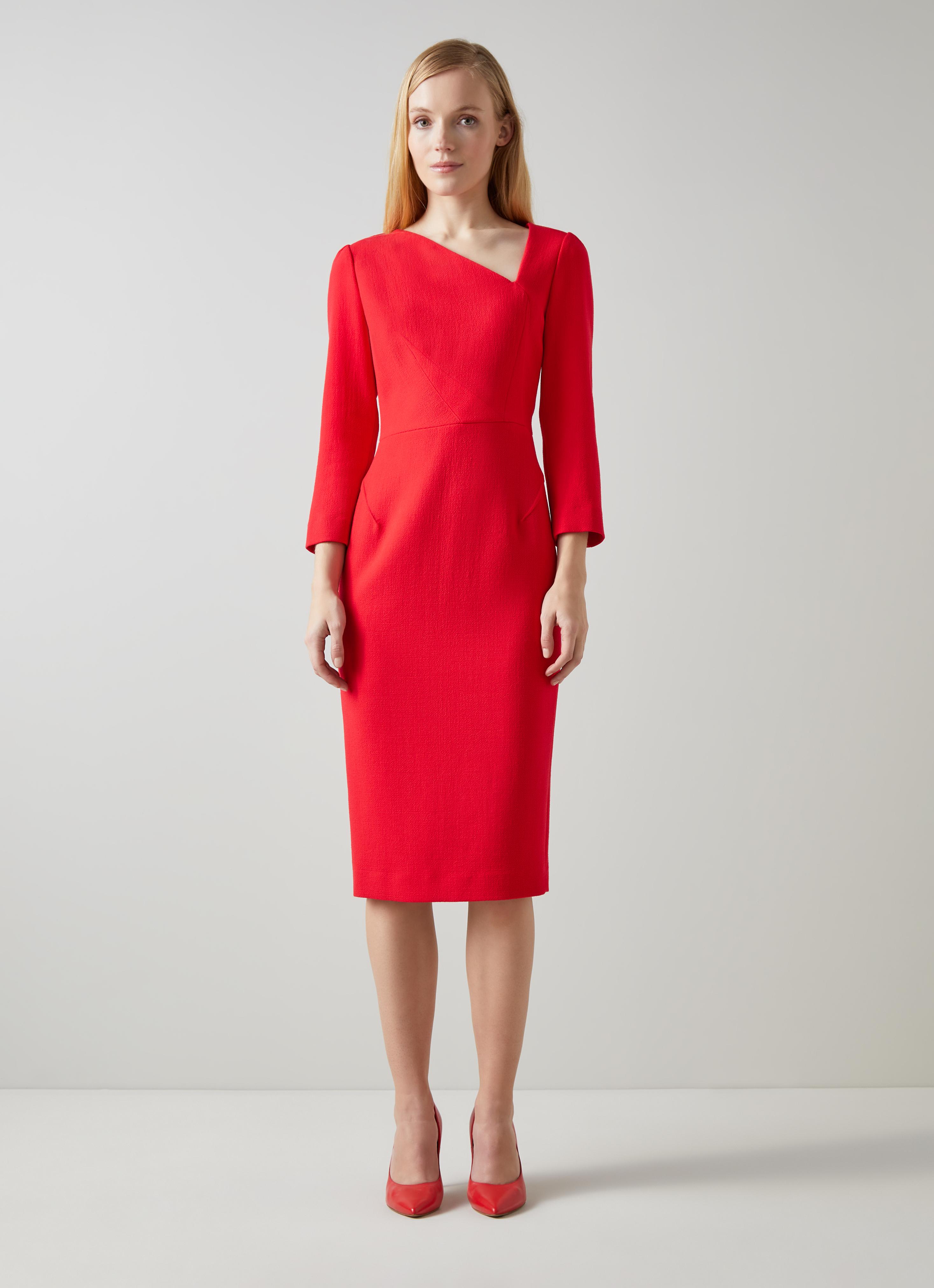 Alexis Bright Red Wool Crepe Shift Dress | The Archive Sale | L.K.