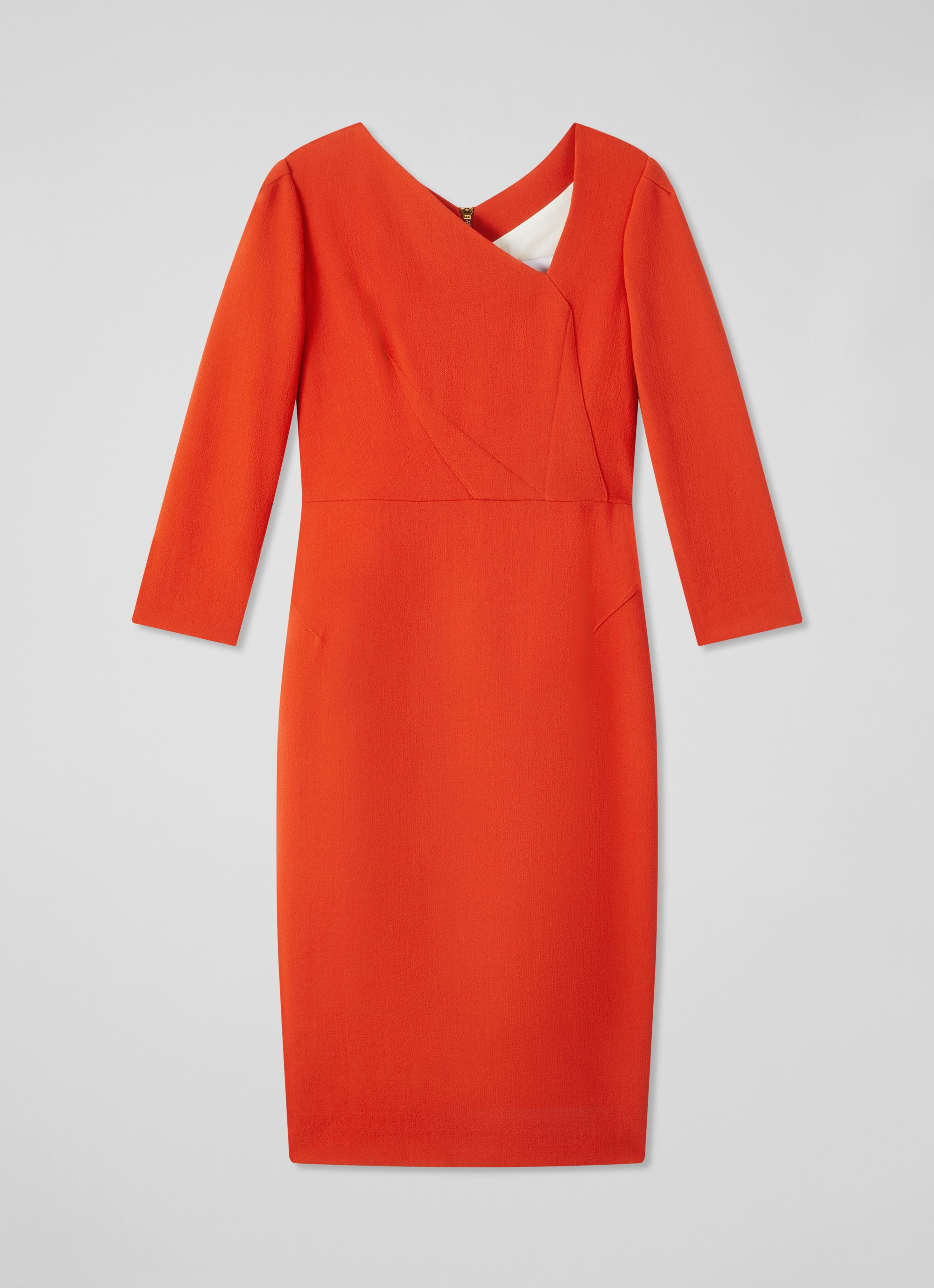 open lace back dress Prada fall/winter 2001 orange wool dress  sonomama sonomama