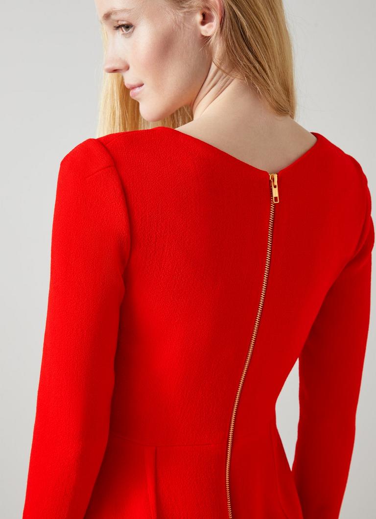Alexis Poppy Red Wool Crepe Shift Dress The Archive Sale L.K.Bennett London