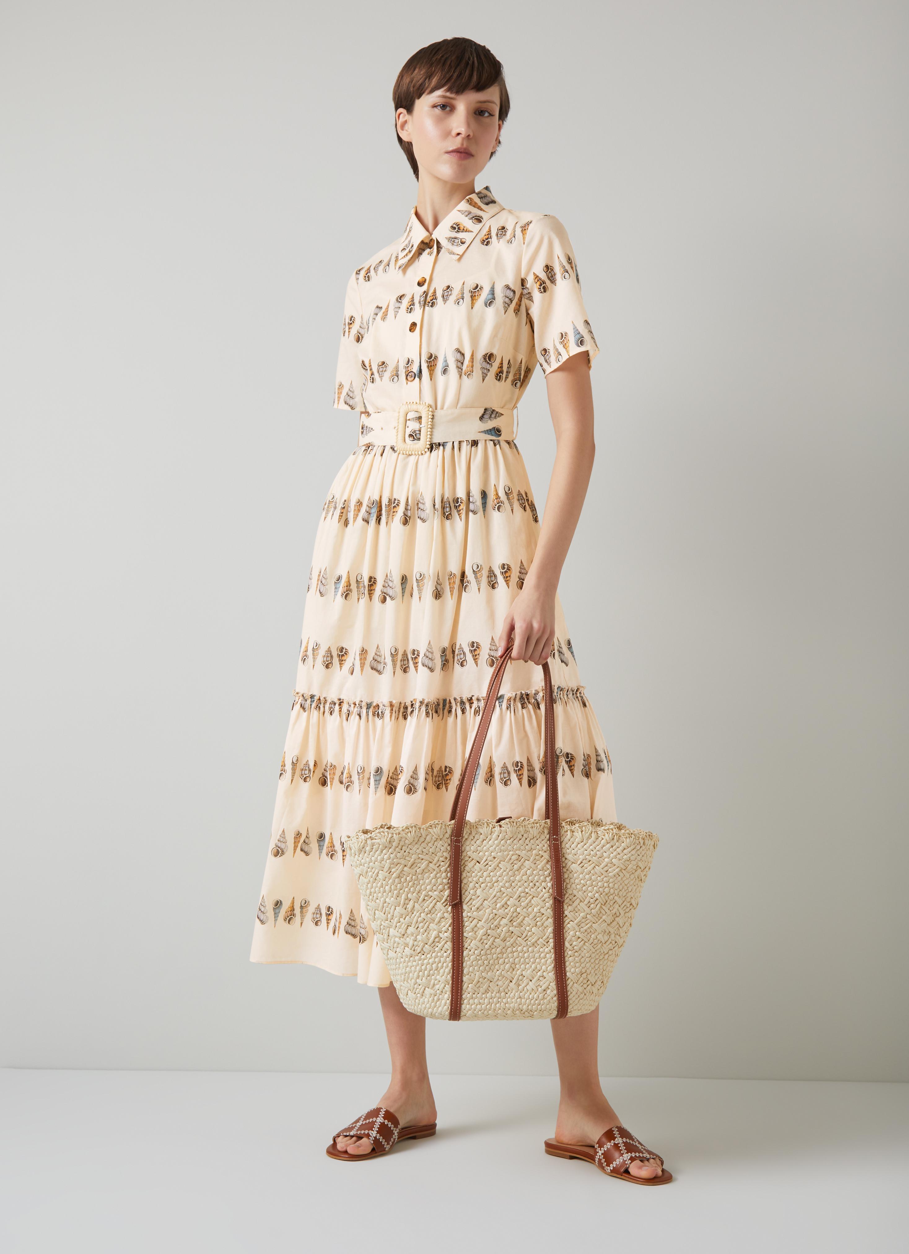 Bella Shell Print Cotton Shirt Dress | Clothing | Sale | Collections |  L.K.Bennett, London