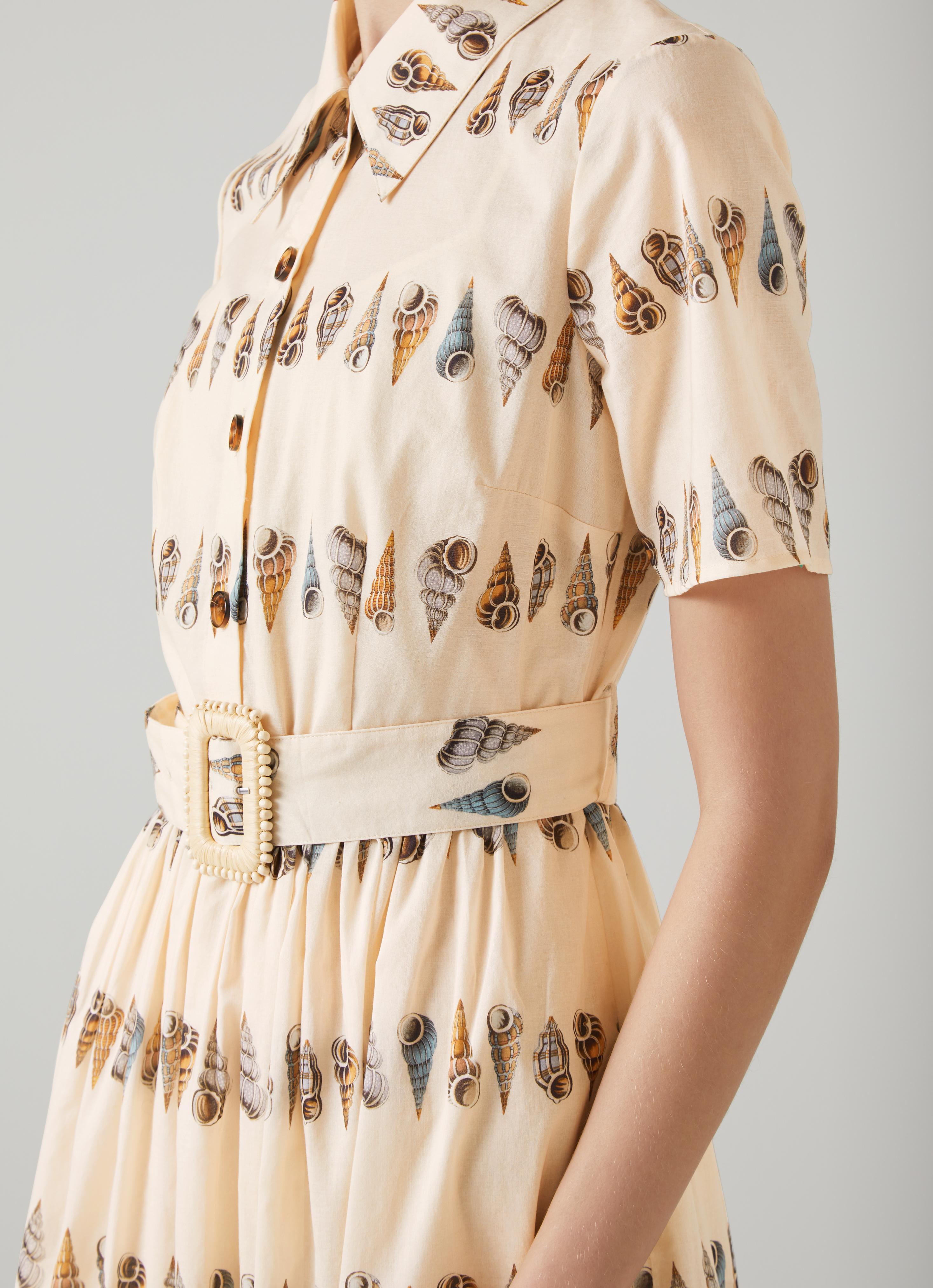 Bella Shell Print Cotton Shirt Dress | Clothing | Sale | Collections |  L.K.Bennett, London