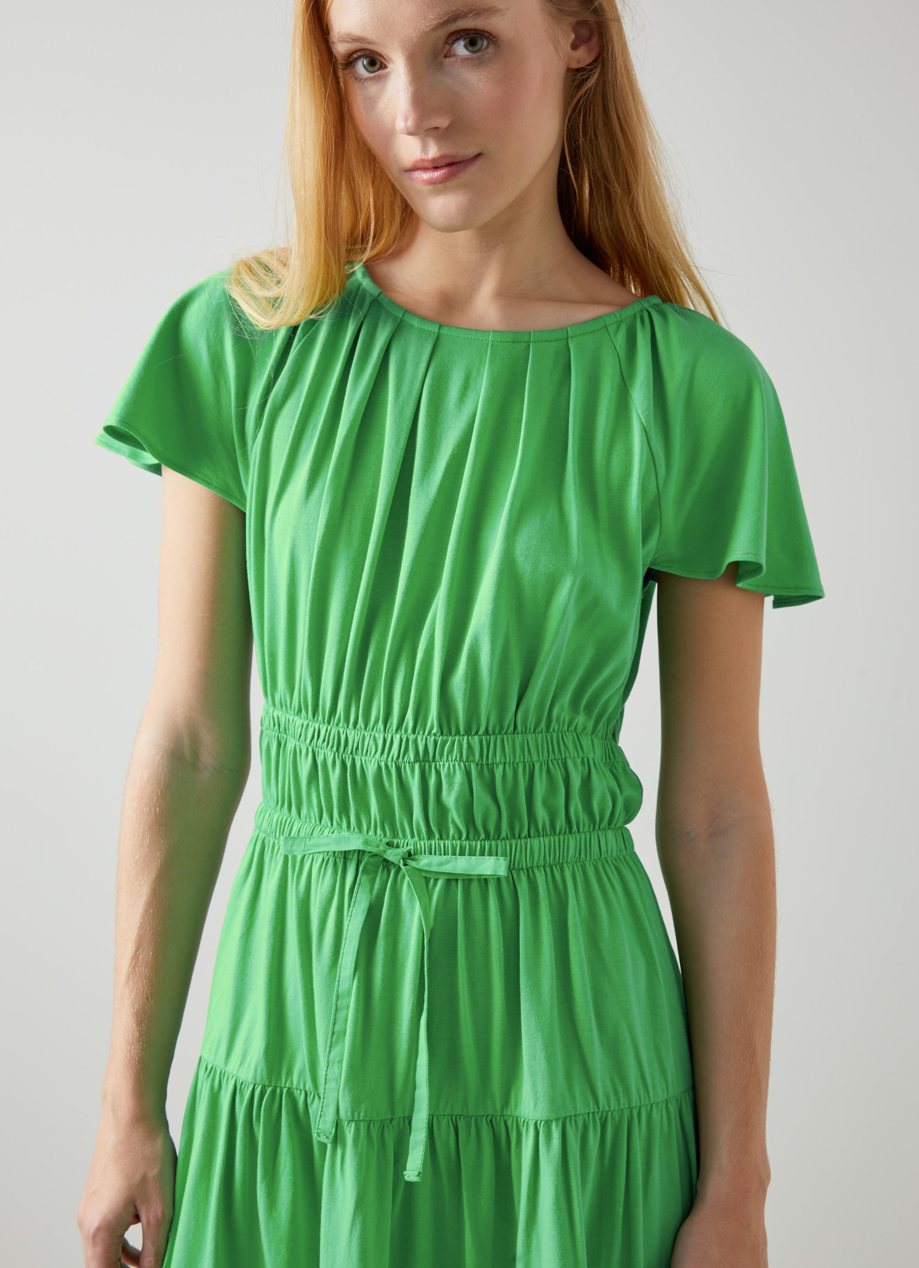 green emerald velvet dress Pistachio Chloe Dress