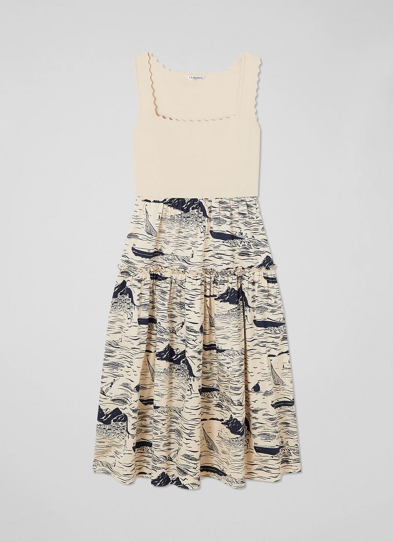Crosby Organic Cotton Blend Riviera Print Dress Clothing Sale Collections L.K.Bennett London