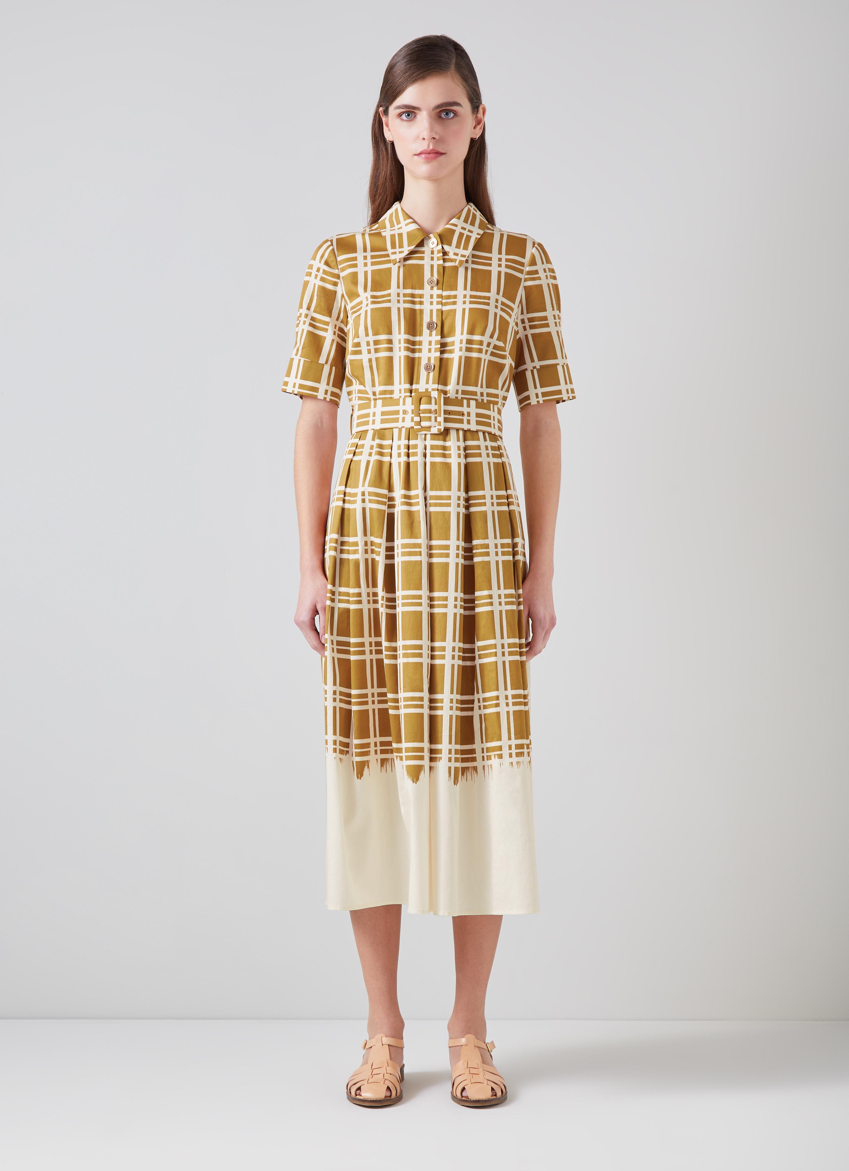 Dora Organic Cotton Dip-Dye Check Shirt Dress | Clothing | Sale