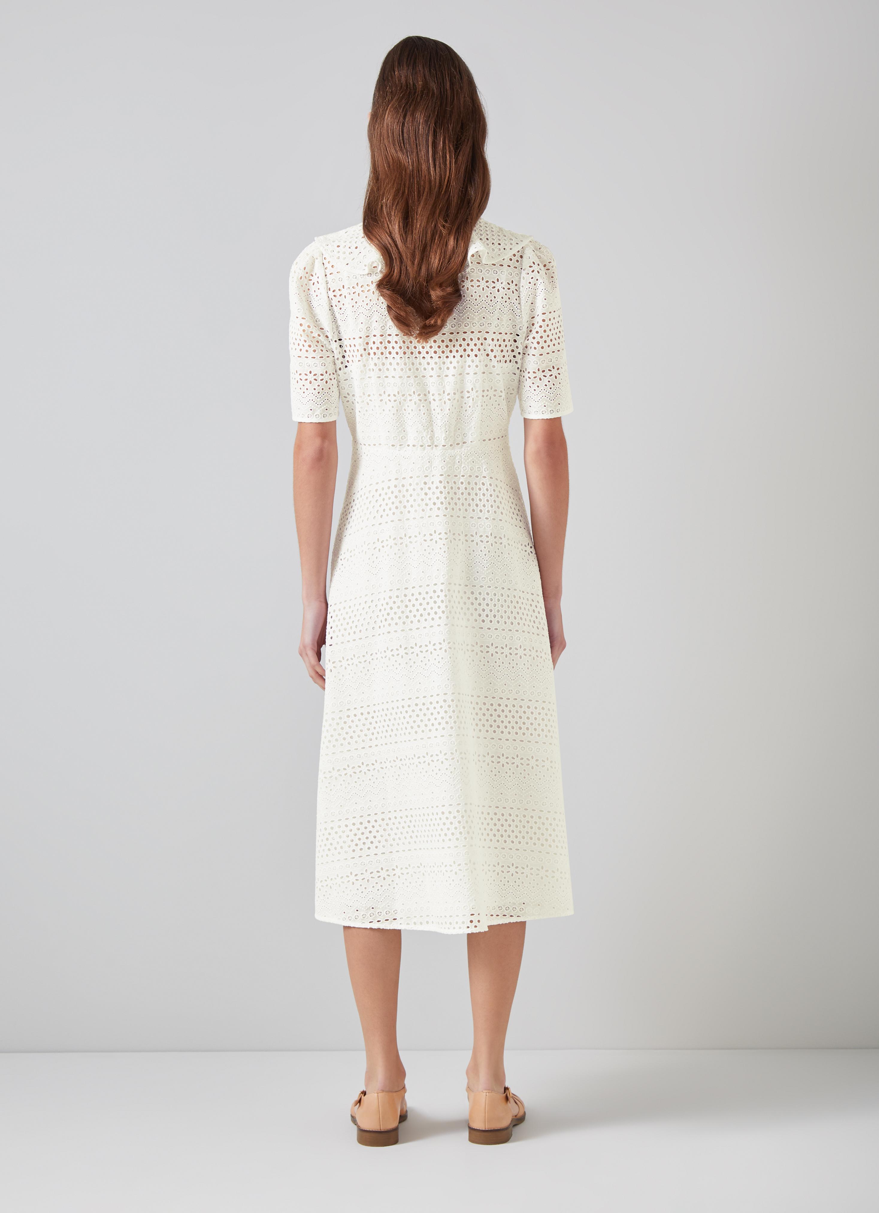 Ella White Broderie Anglaise Dress Sale Collections