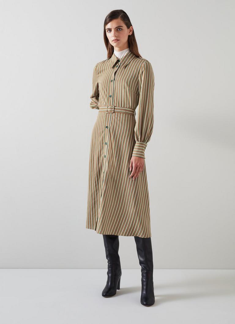 Frances Striped Sustainable Viscose Rich Shirt Dress Clothing Sale Collections L.K.Bennett London