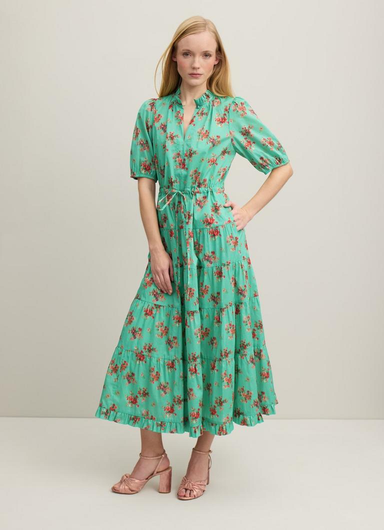 Hedy Bouquet Print Organic Cotton Tiered Dress Sale Collections L.K.Bennett London