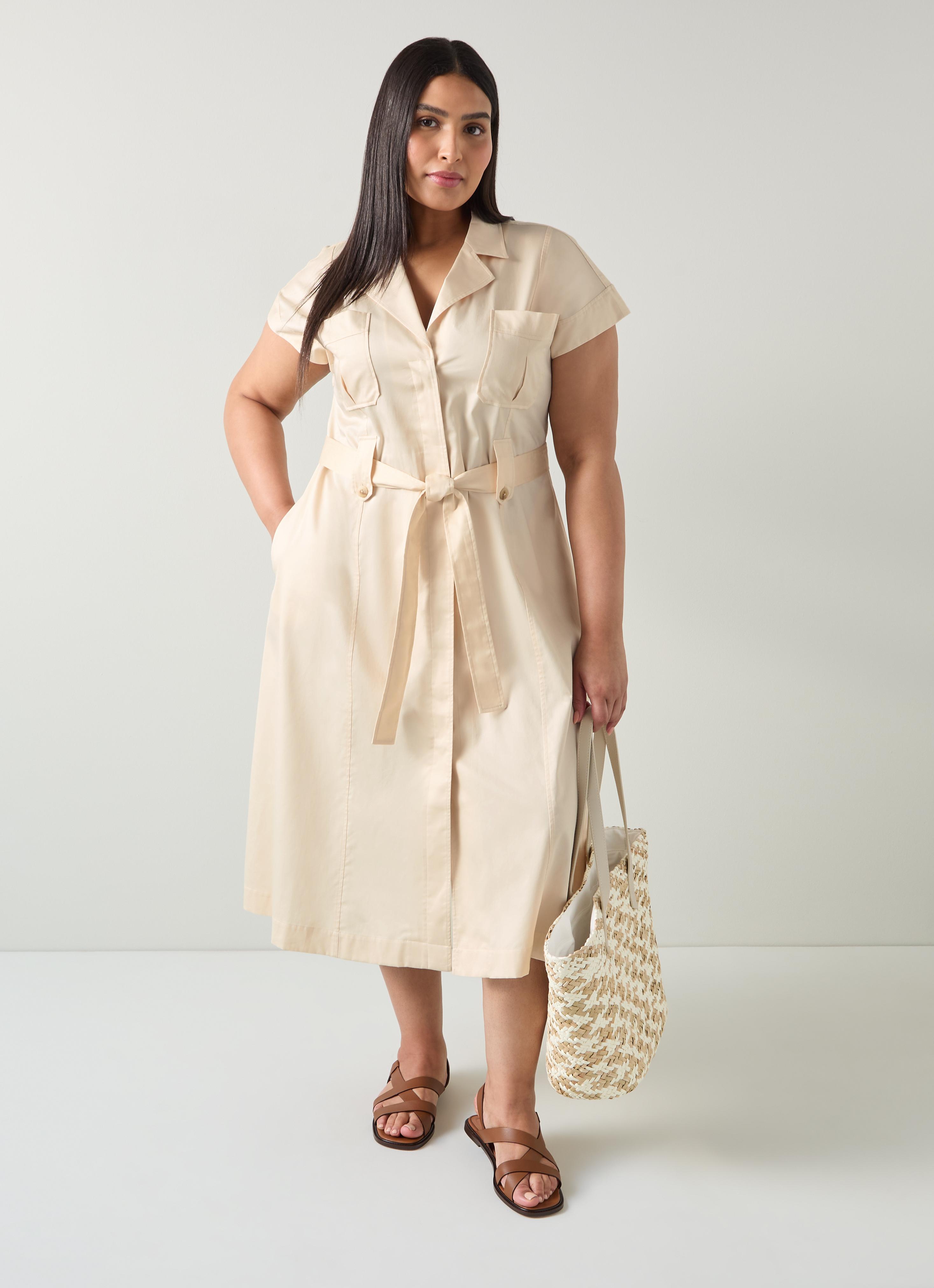 white christmas dresses Ivory Pastel Lemon Belted Dress 40 / Ivory main image 0
