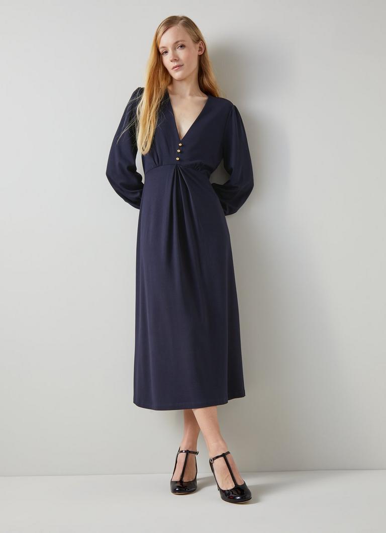 Jenny Navy Dress with LENZING™ ECOVERO™ viscose