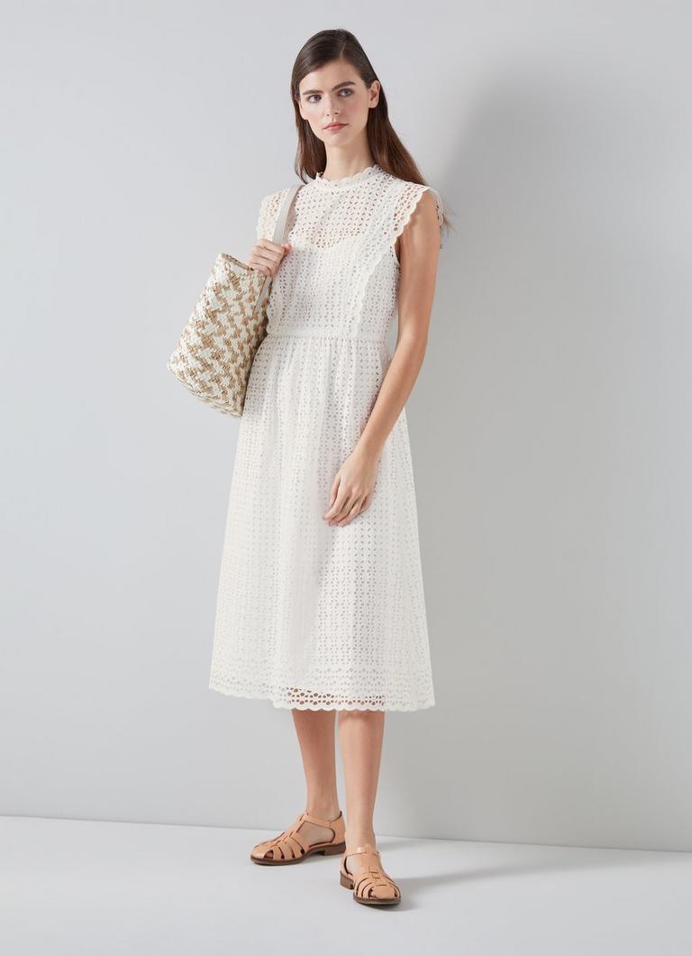 Lk bennett broderie anglaise dress best sale