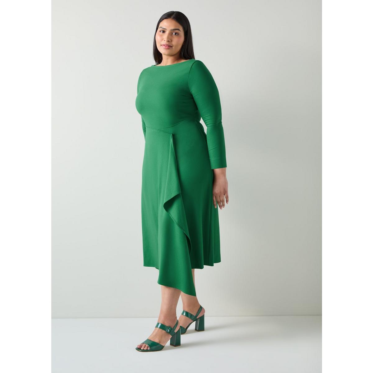 slim fit dress slacks Hunter Green Velvet Etta Mini Dress