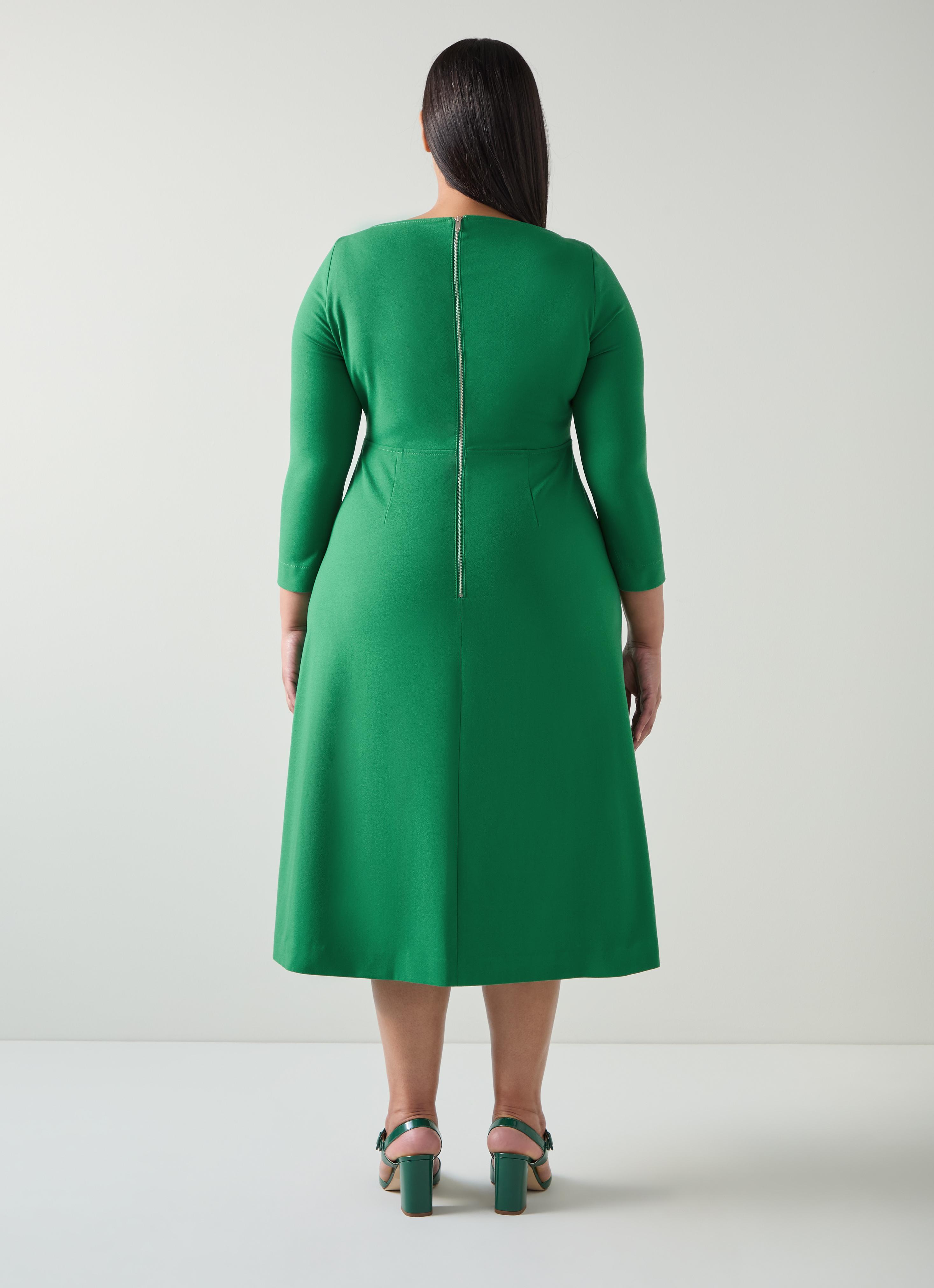 Lena Green Crepe Fit And Flare Dress | Clothing | Sale | Collections |  L.K.Bennett, London