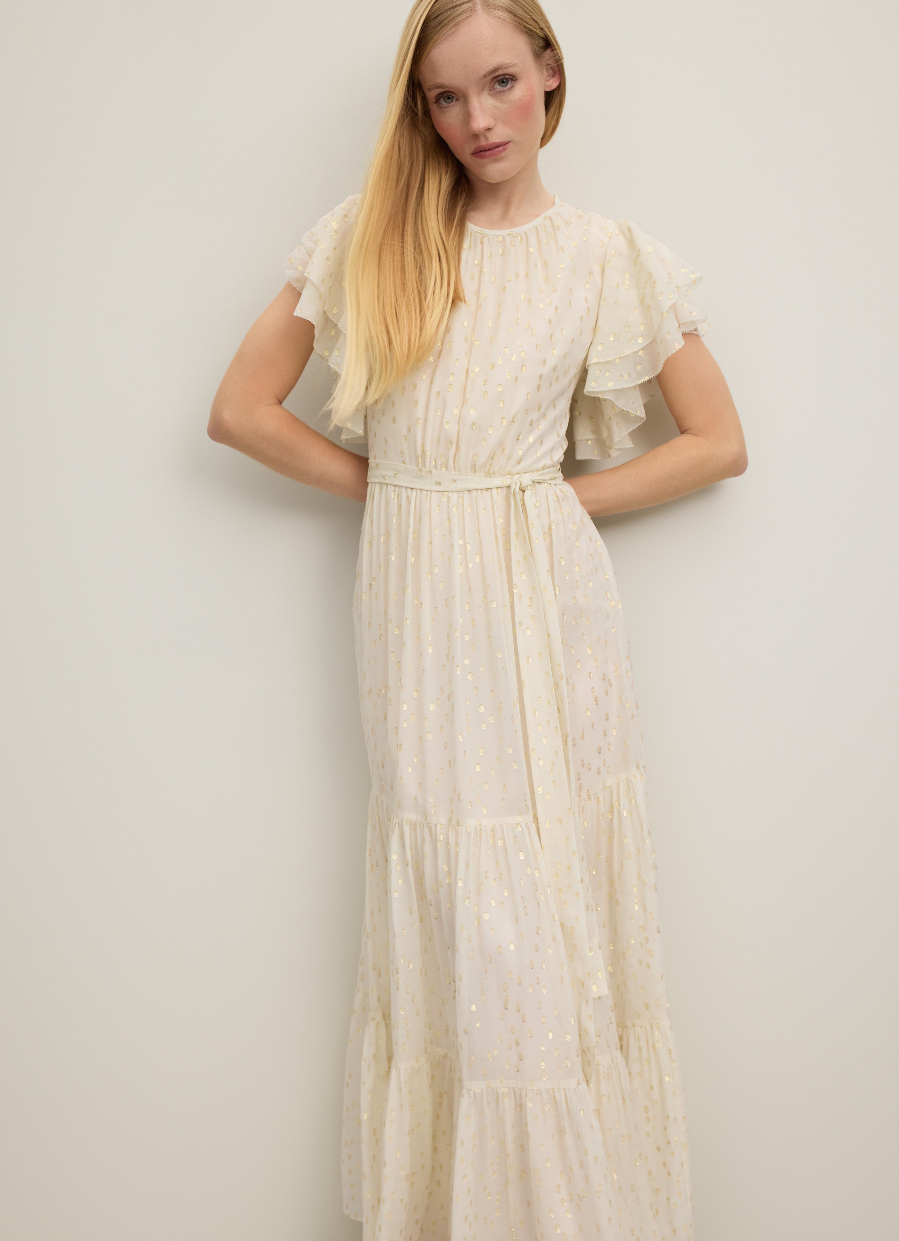 Liv Cream And Gold Silk-Rich Maxi Dress | The Archive Sale | L.K.Bennett,  London