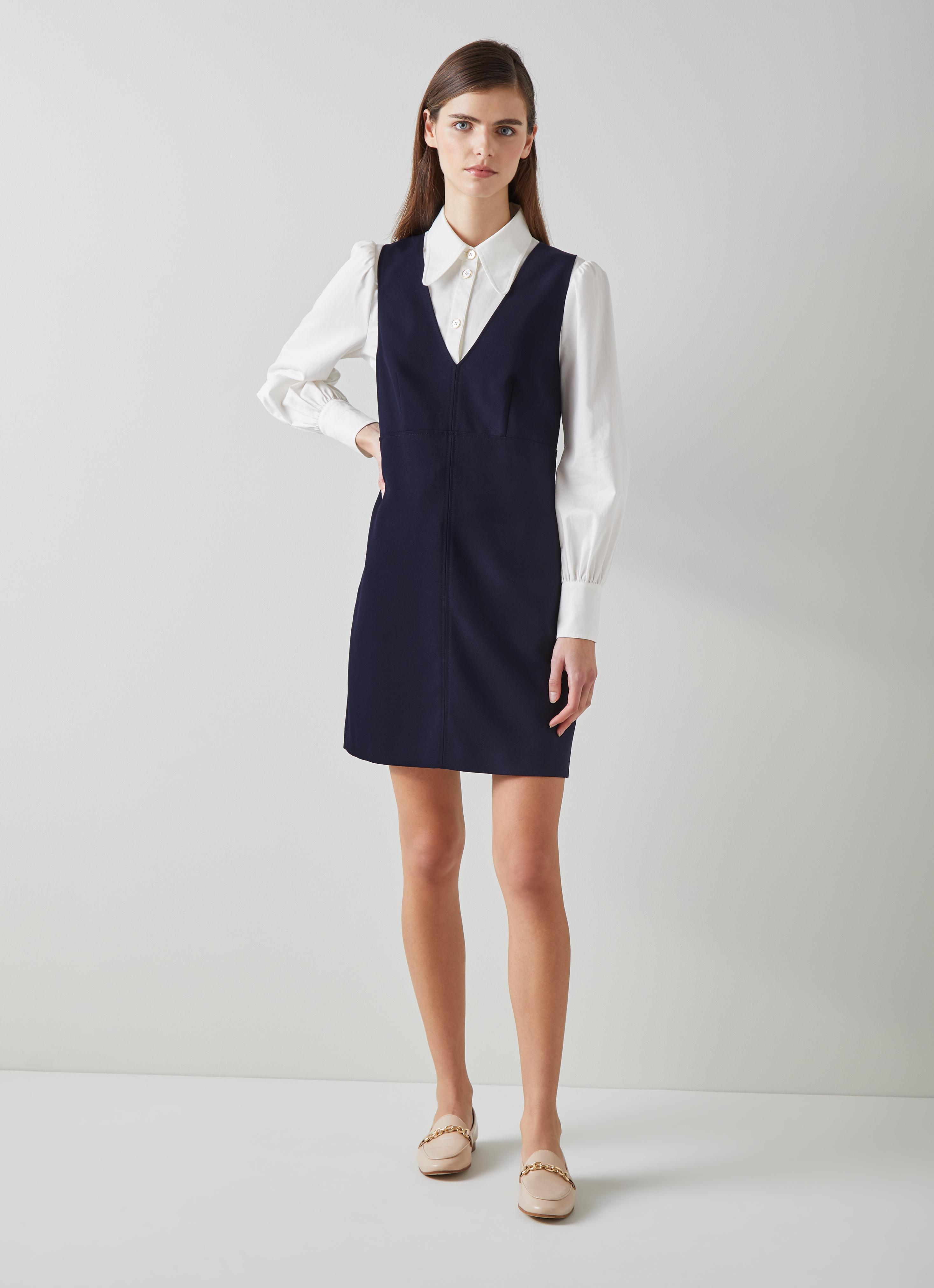 Mariner Navy Pinafore Dress with LENZING™ ECOVERO™ viscose