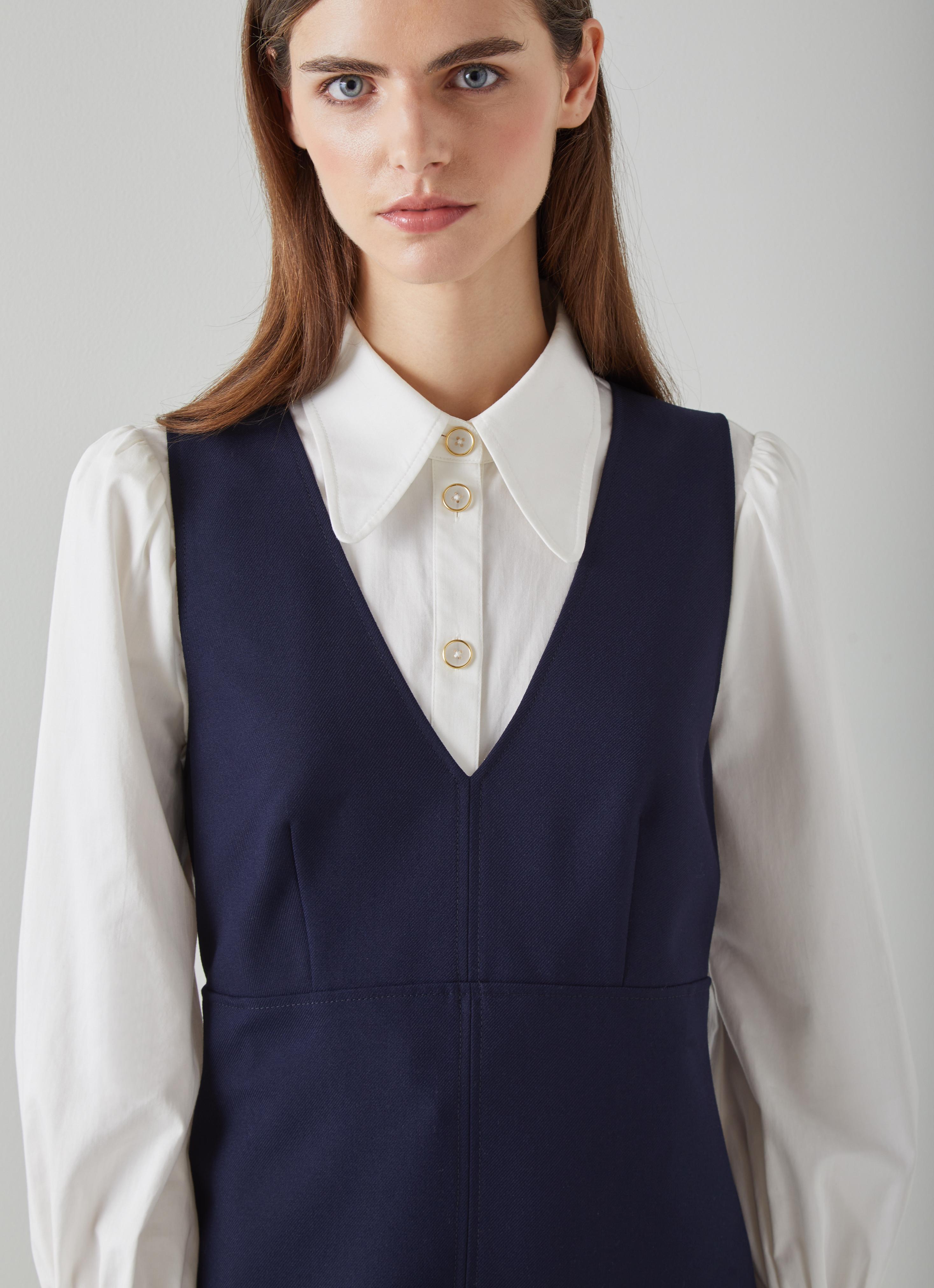 Mariner Navy Pinafore Dress with LENZING ECOVERO viscose | Clothing |  Sale | Collections | L.K.Bennett, London