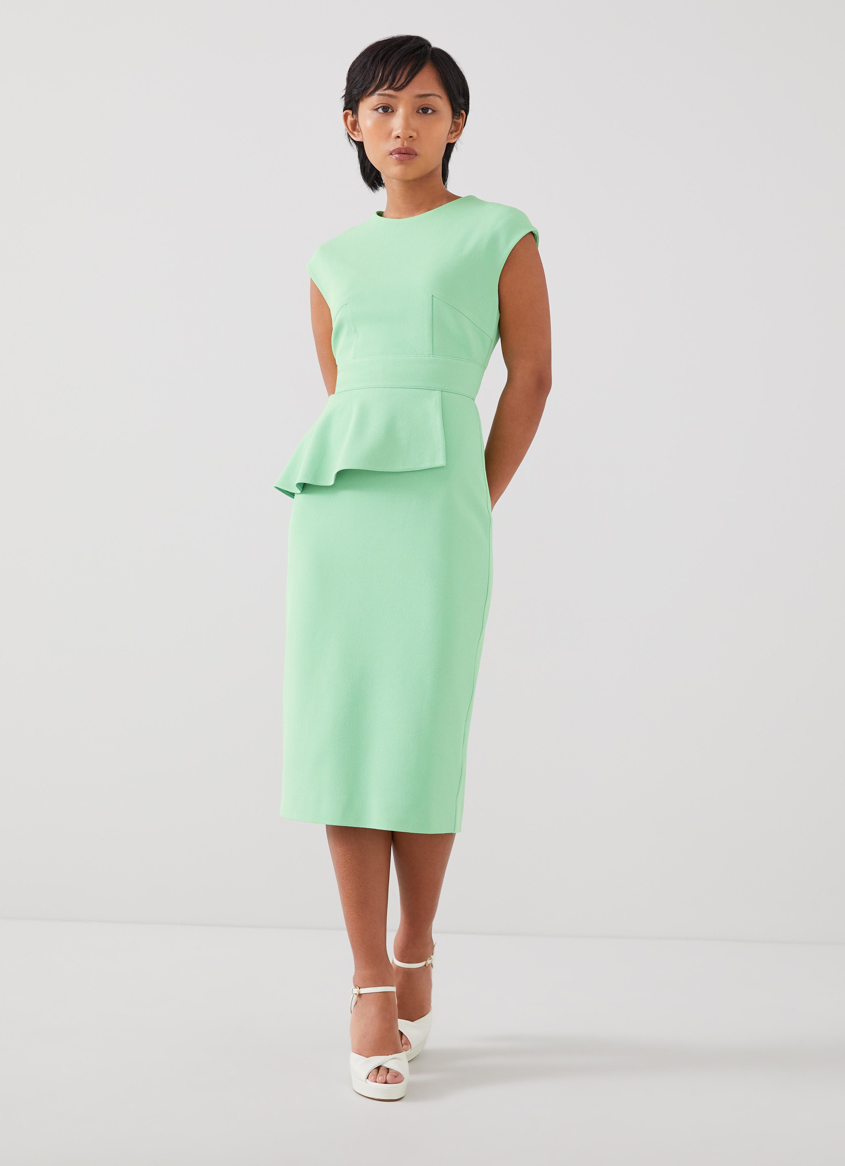 L.K.Bennett Mia Green Petite Dress with LENZING ECOVERO viscose, Green