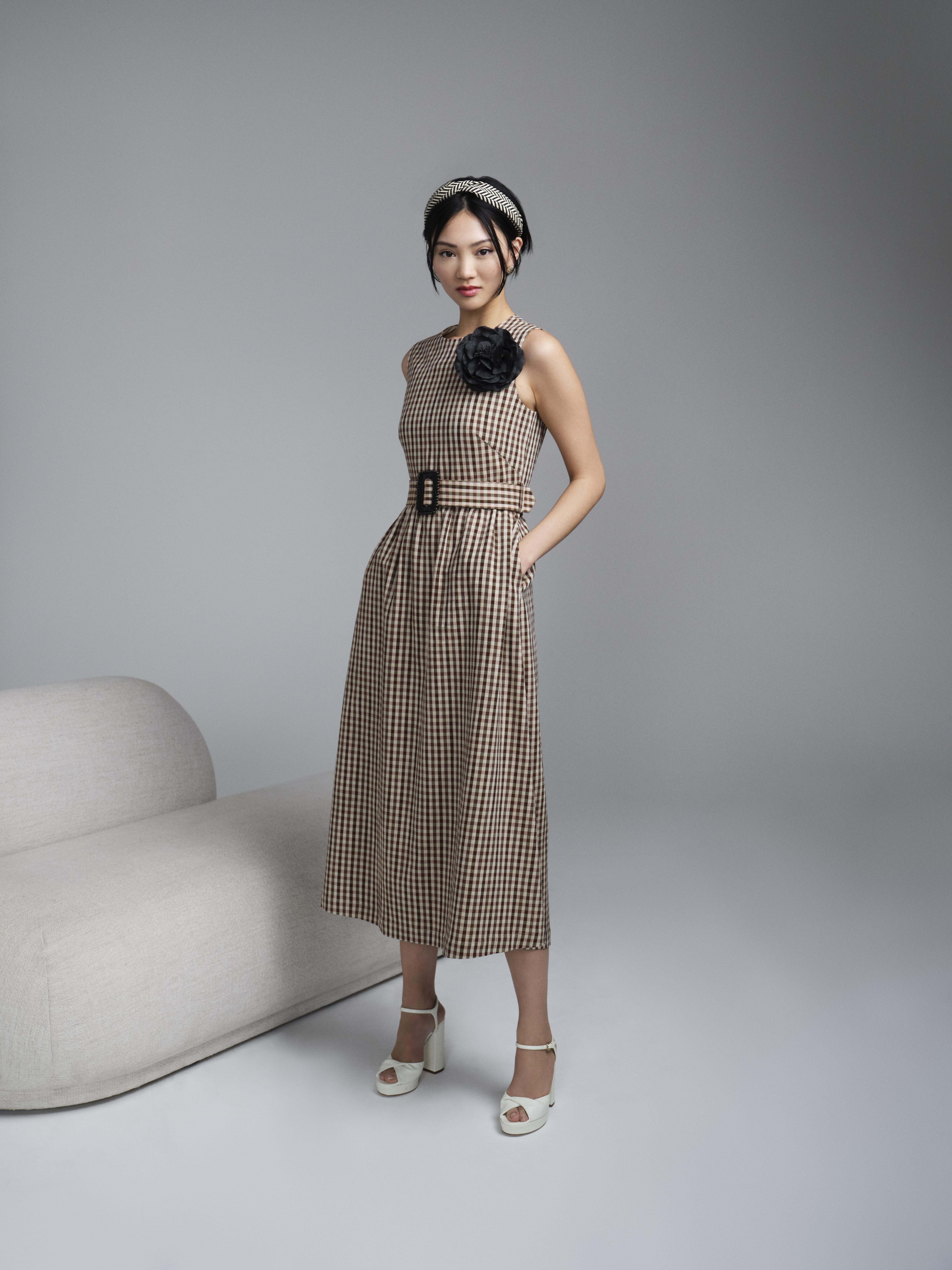 Rae Brown And Cream Gingham Fit And Flare Dress | Clothing | Sale |  Collections | L.K.Bennett, London