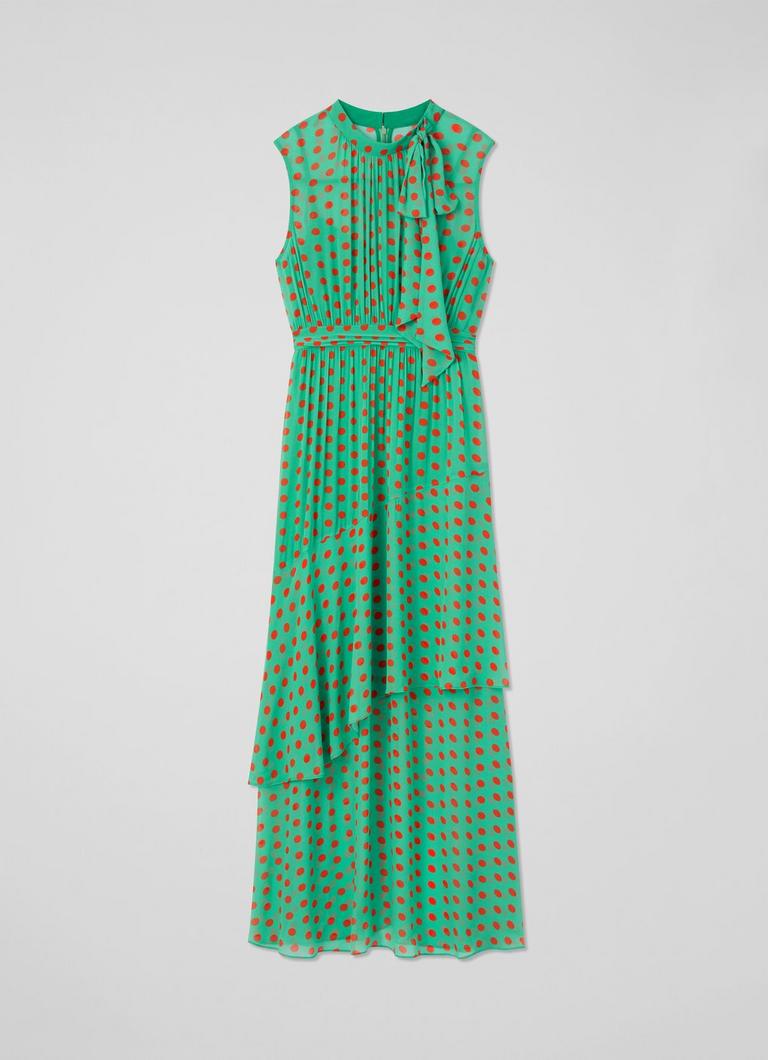 Robyn Green And Red Spot Print Dress | The Archive Sale | L.K.Bennett, London Robyn Green And Red Spot Print Dress | The Archive Sale | L.K.Bennett, London