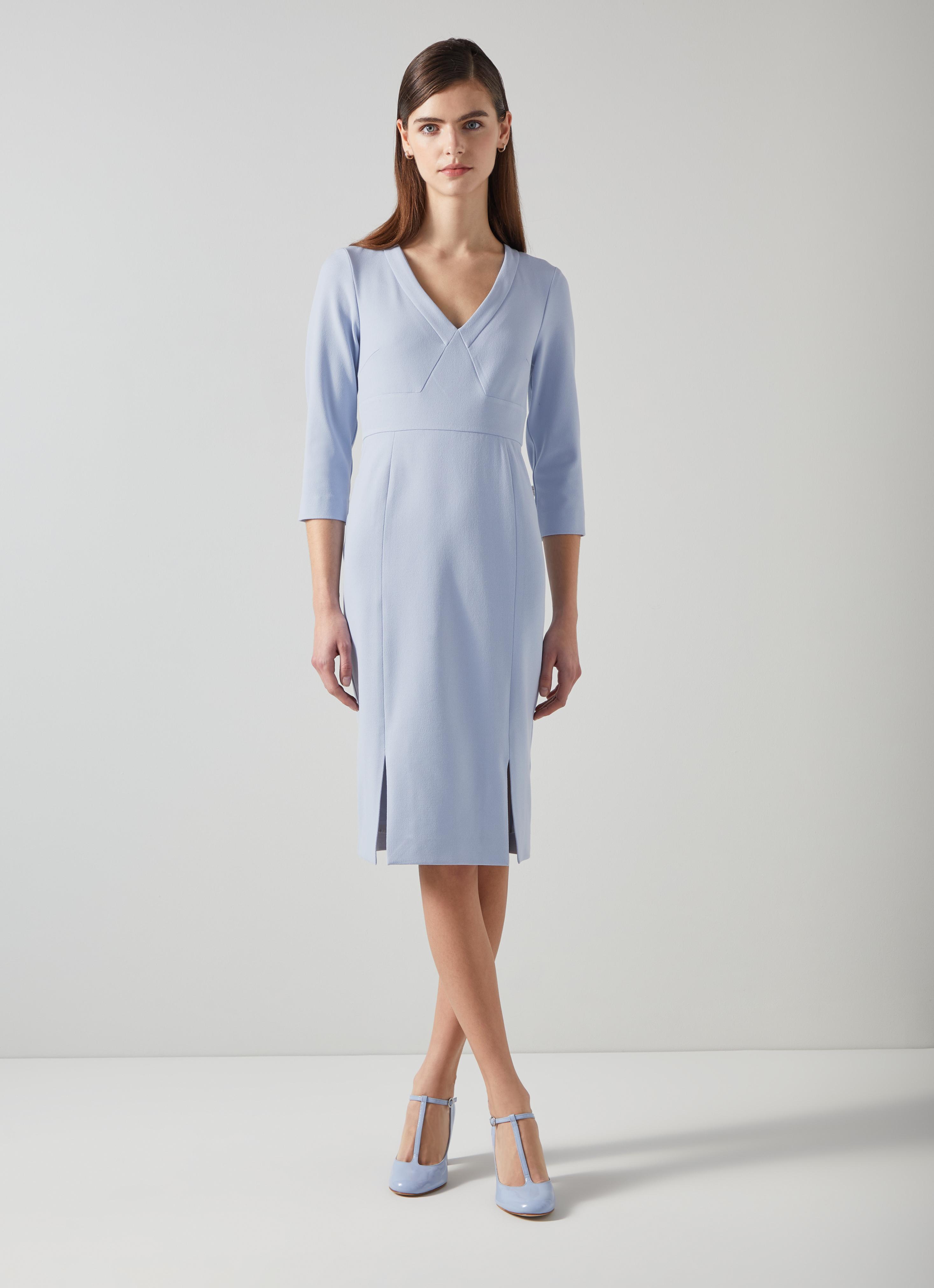 Sky Blue Crepe Dress with Lenzing™ Ecovero™ Viscose | Dresses | Clothing |  Sale | Collections
