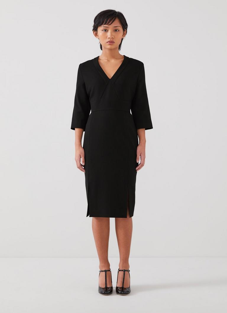 Sky Petite Black Crepe Dress with LENZING ECOVERO viscose Sale Collections L.K.Bennett London