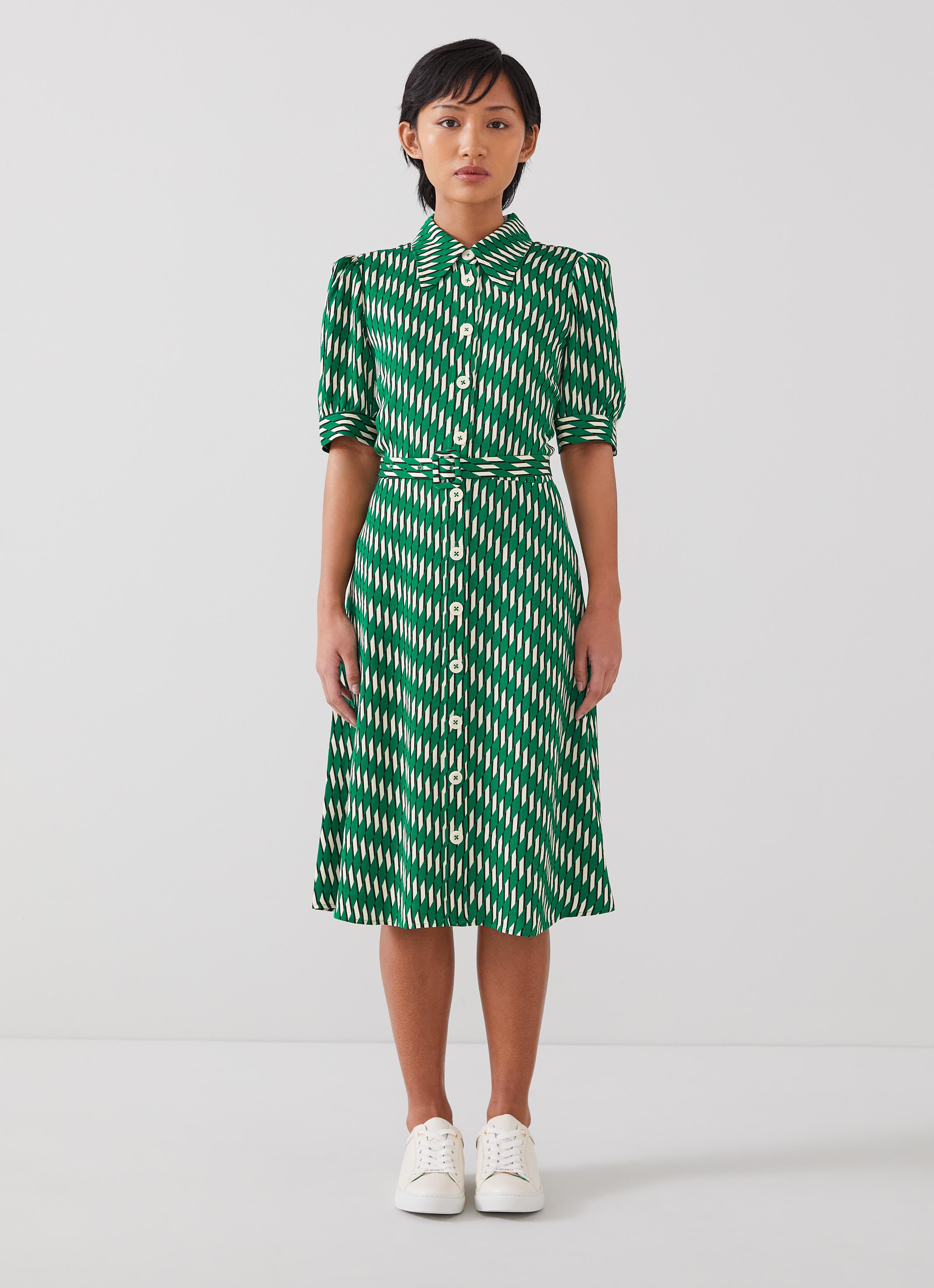 slim fit dress slacks Share Your Story Green Plaid Shirt Dress, Large - The Mint Julep Boutique main image 1