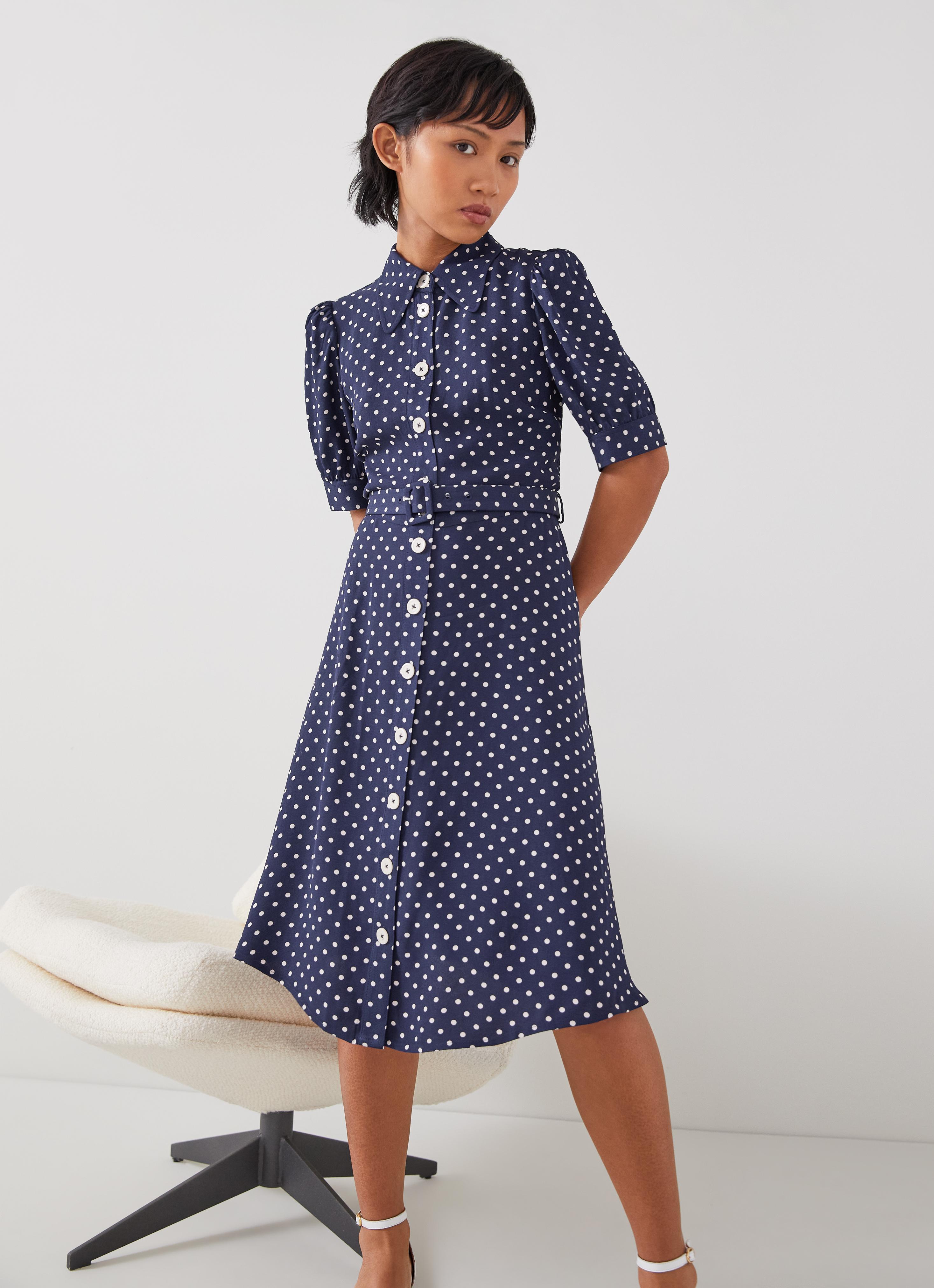 Valerie Petite Navy And Cream Shirt Dress | Clothing | Collections |  L.K.Bennett, London