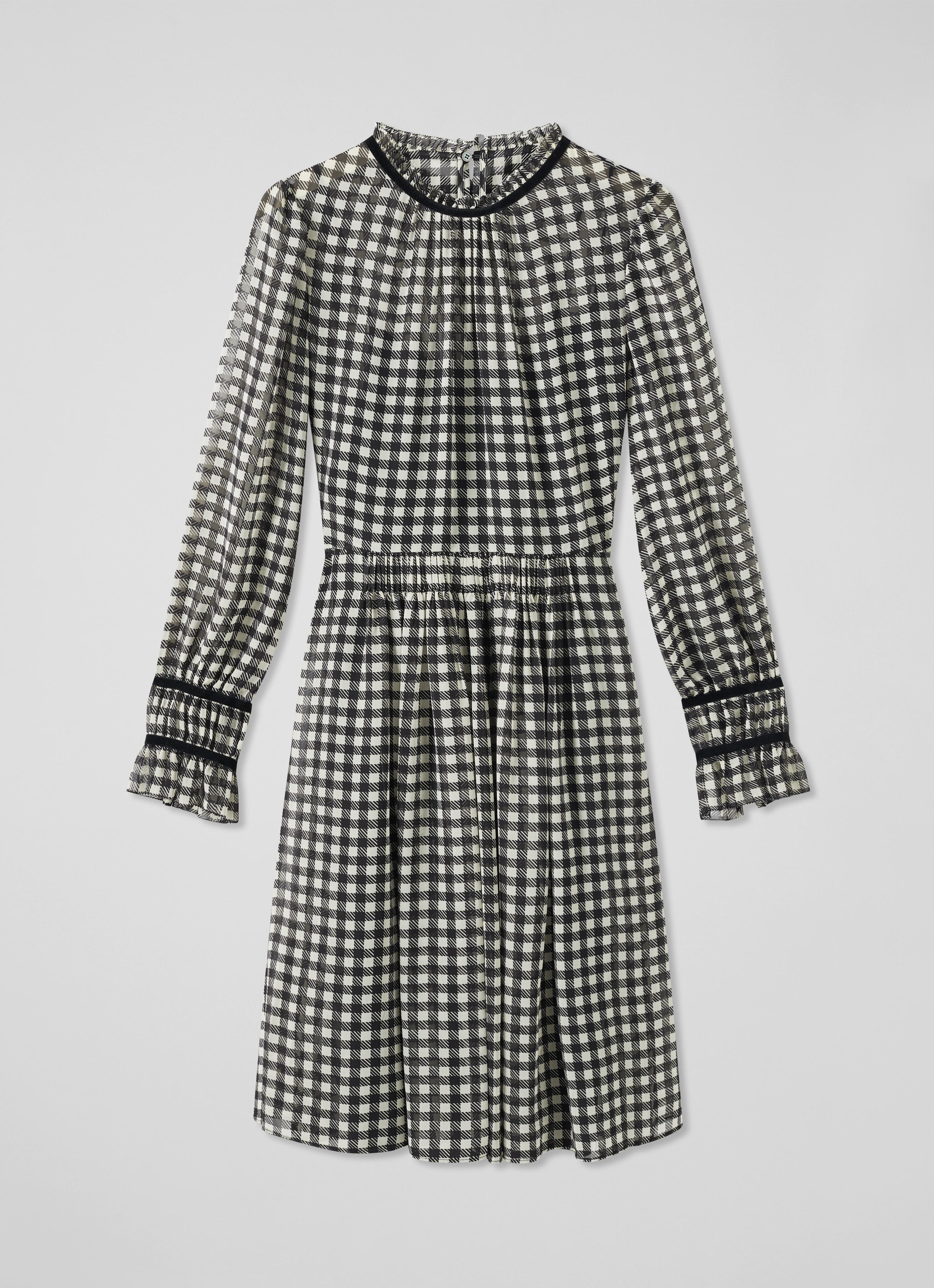 chinese dress ladies Gingham Seersucker Wrap Dress Estate Blue Gingham / Extra Small