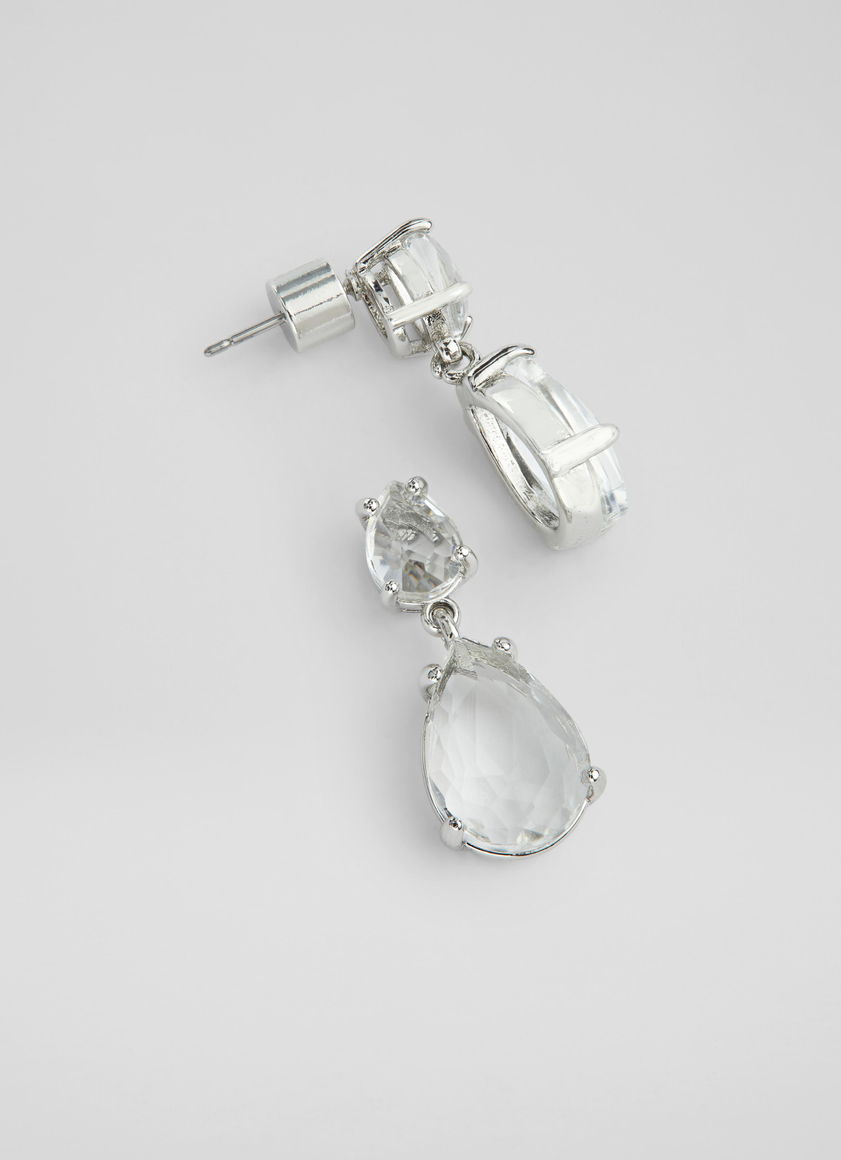 Hyacinth Clear Crystal Drop Earrings | Jewellery | Accessories