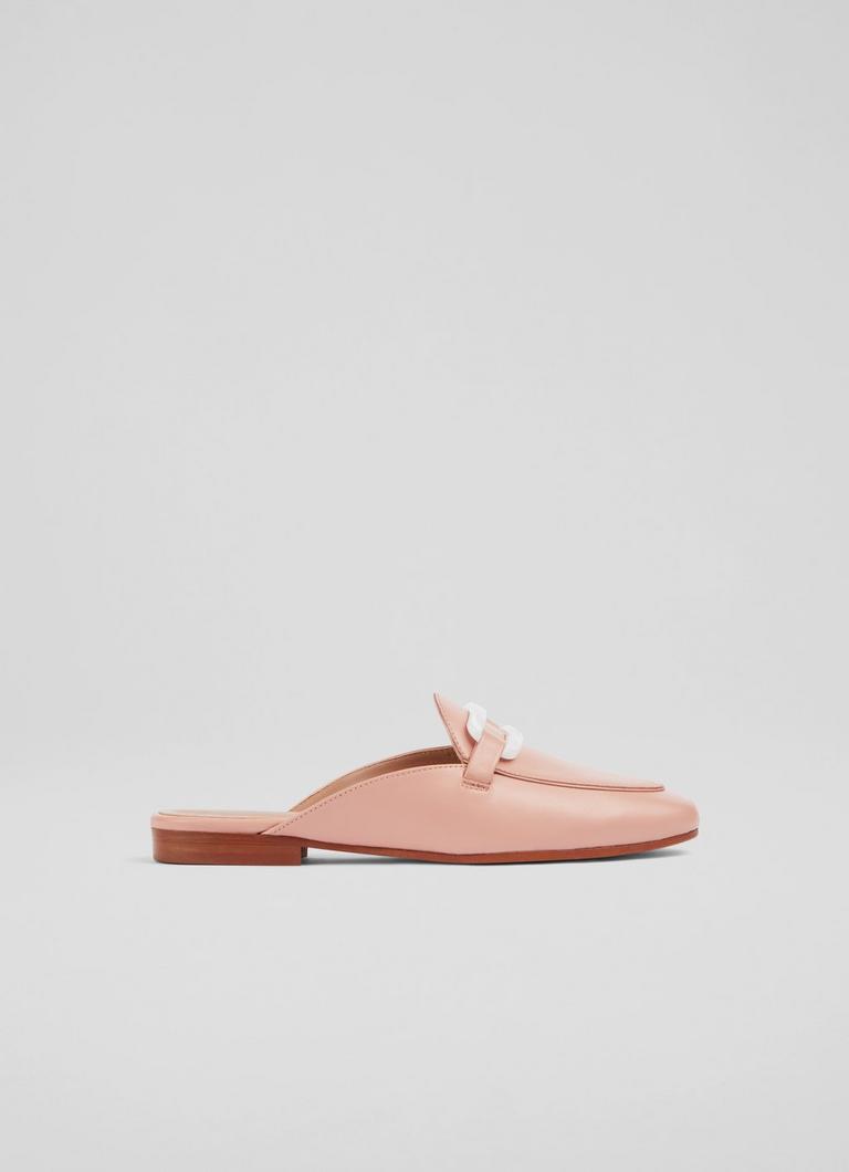 Pink online backless loafers