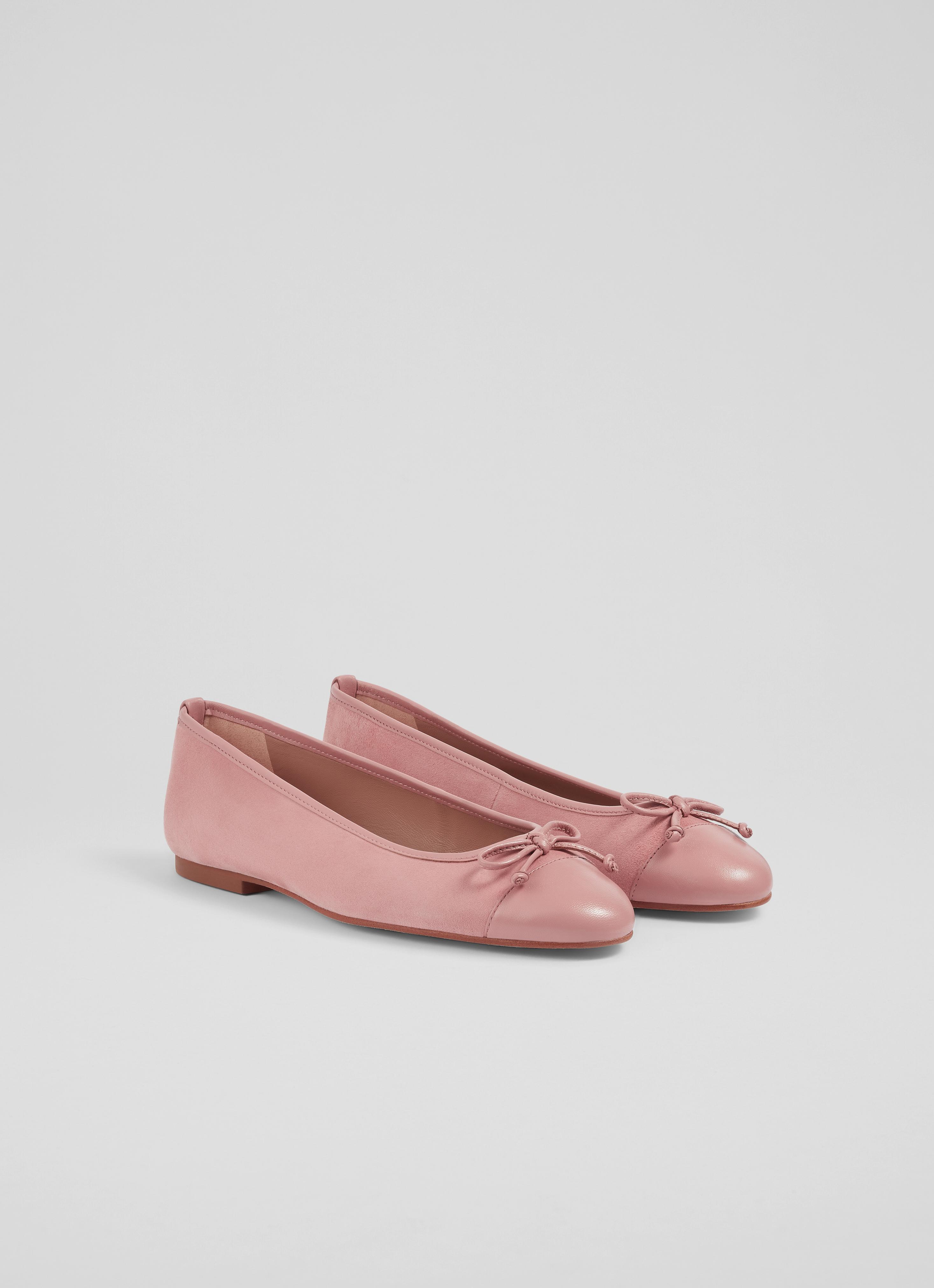 Kara Pink Suede Ballerina Pumps Sale Collections
